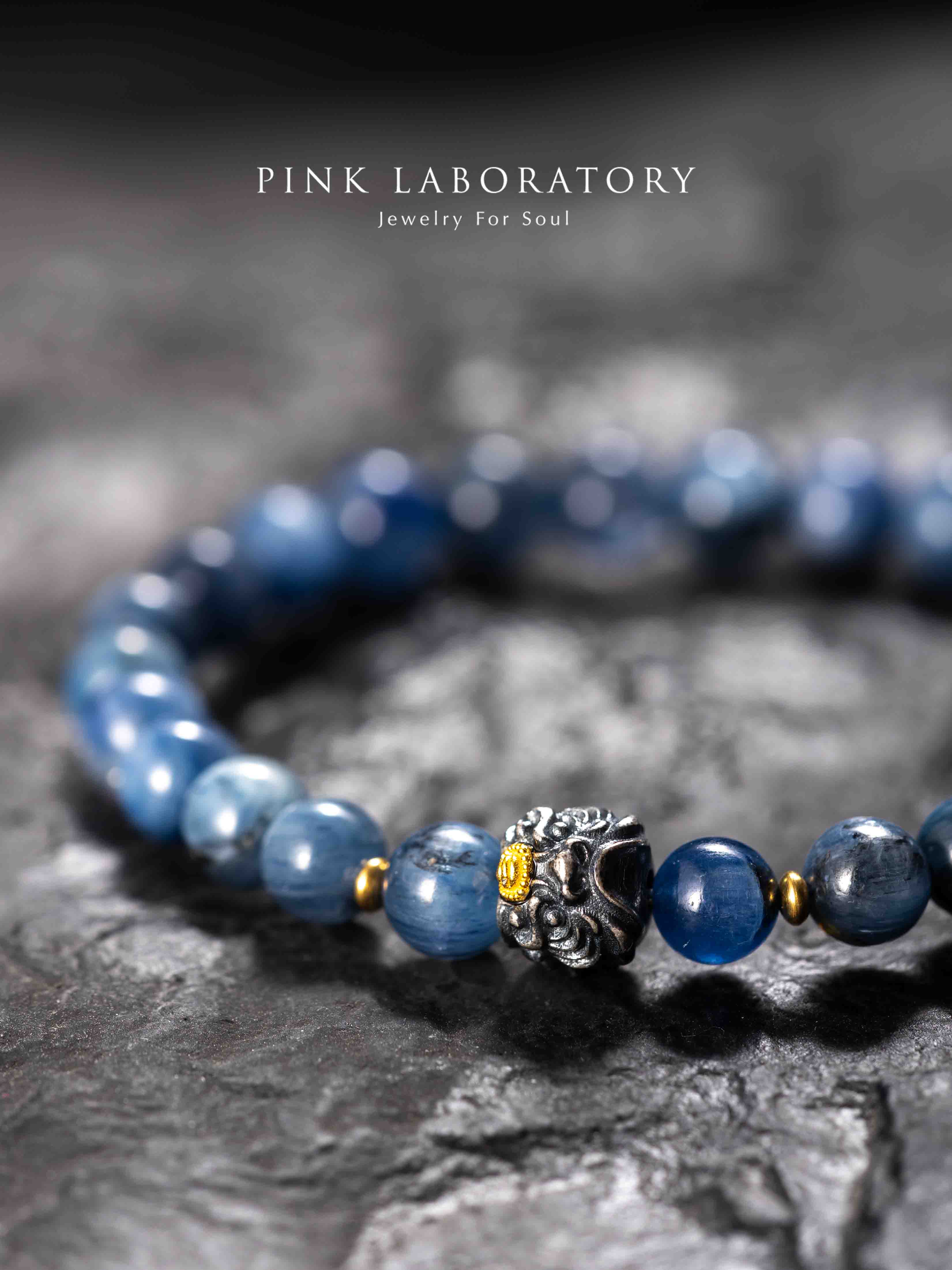 藍晶石醒獅925純銀手鍊