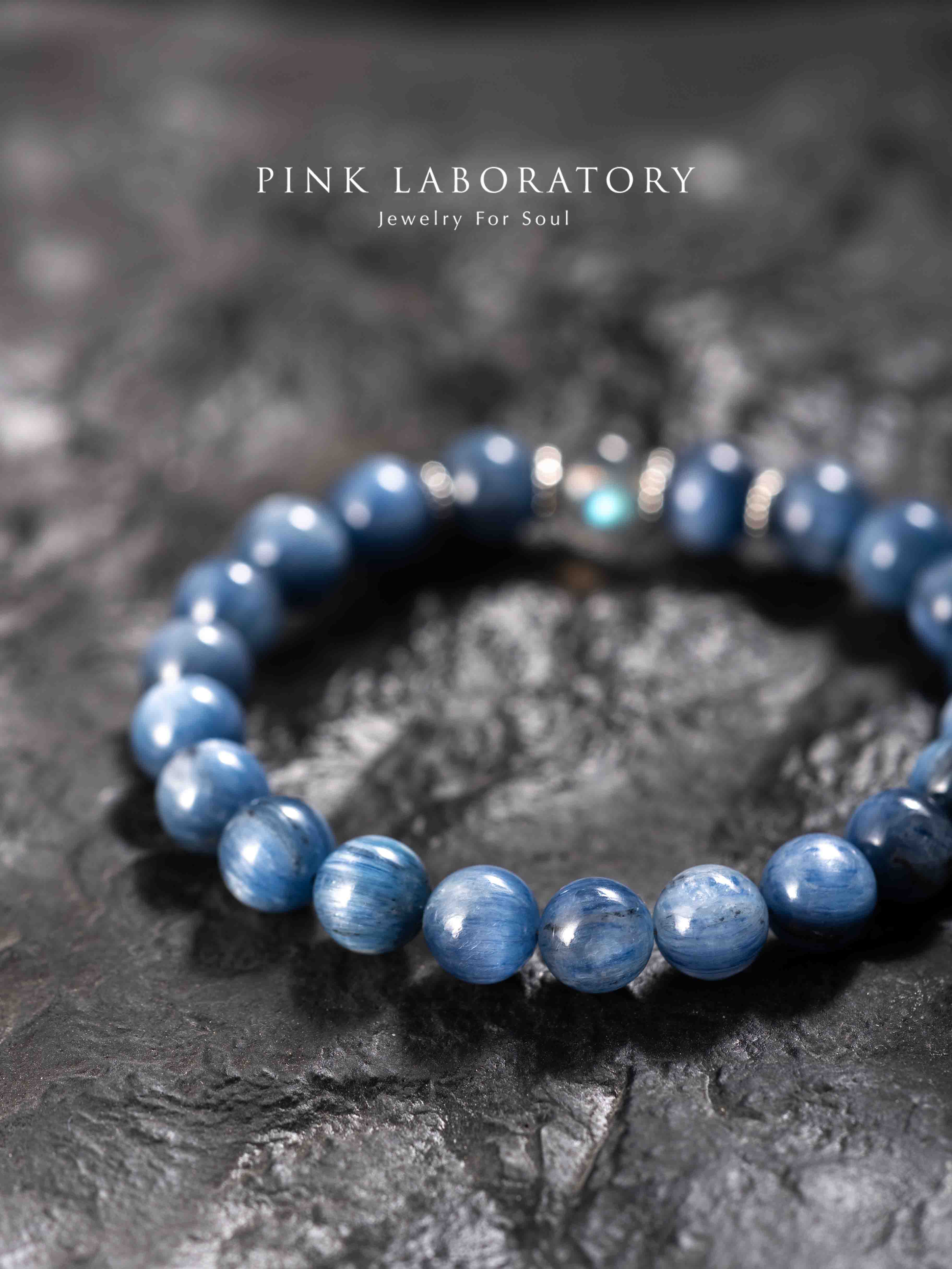 藍晶石拉長石925純銀手鍊