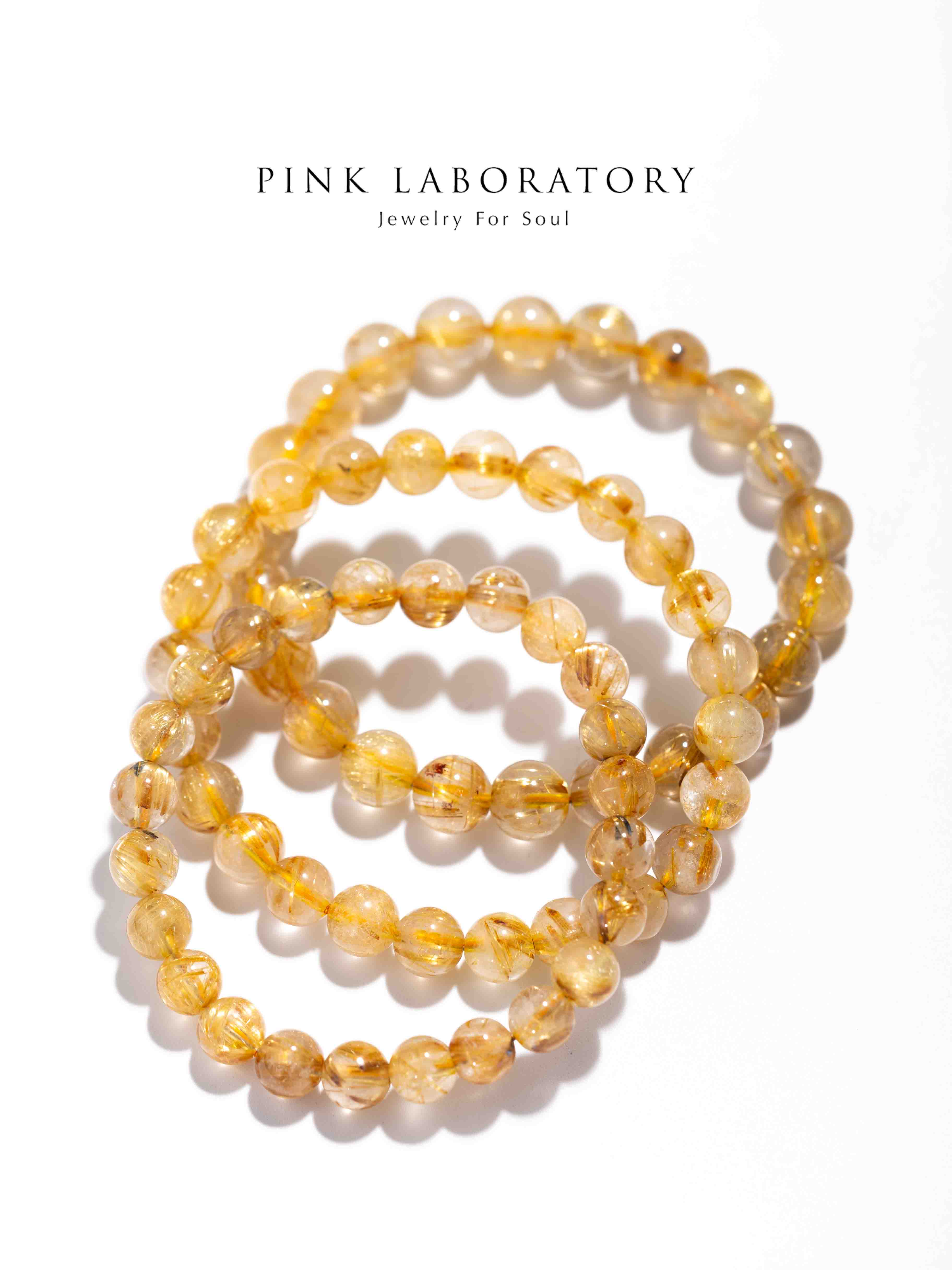 入門級金髮晶手鍊 | 招財運水晶