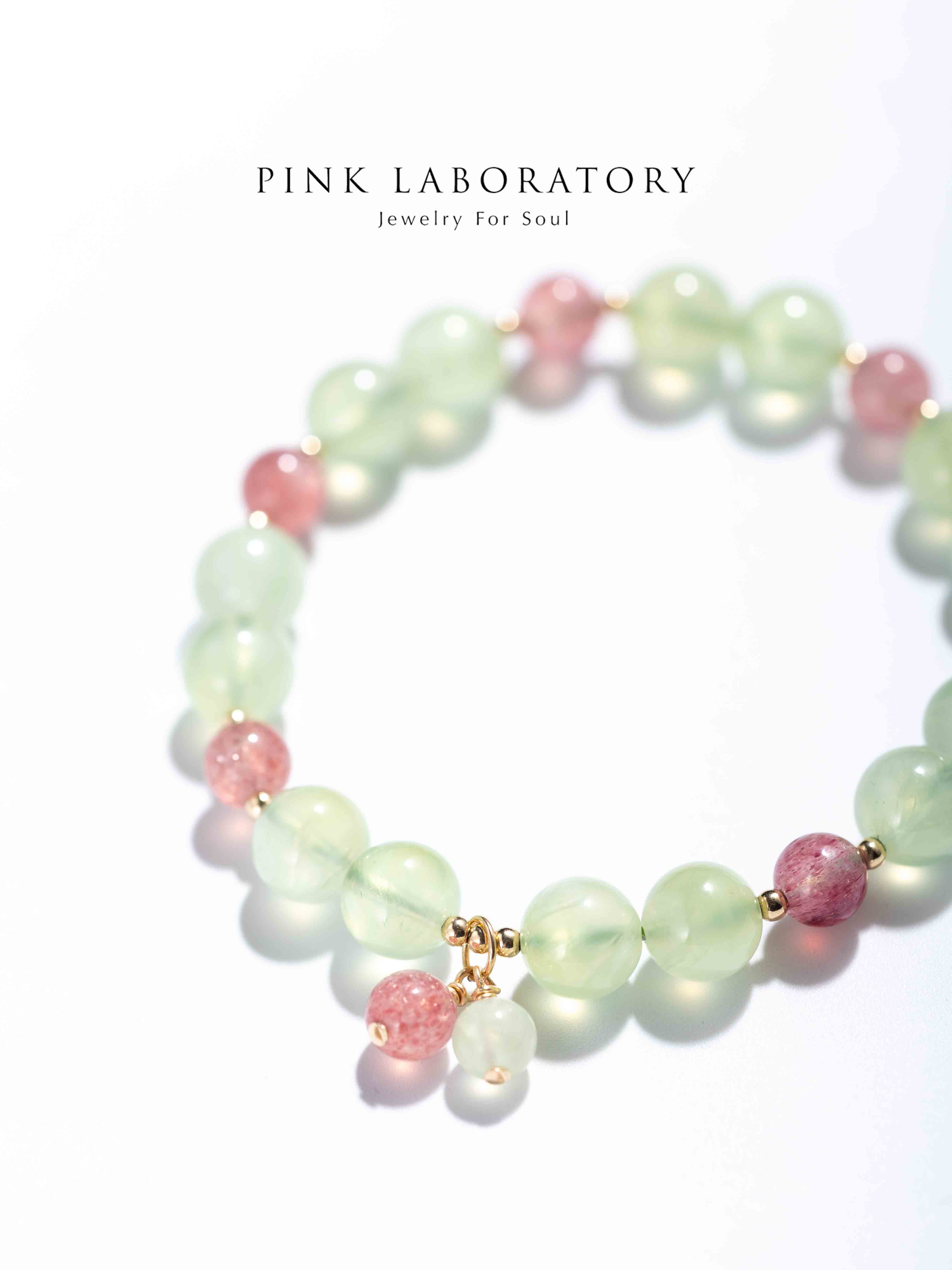 葡萄石草莓晶14k包金手鍊