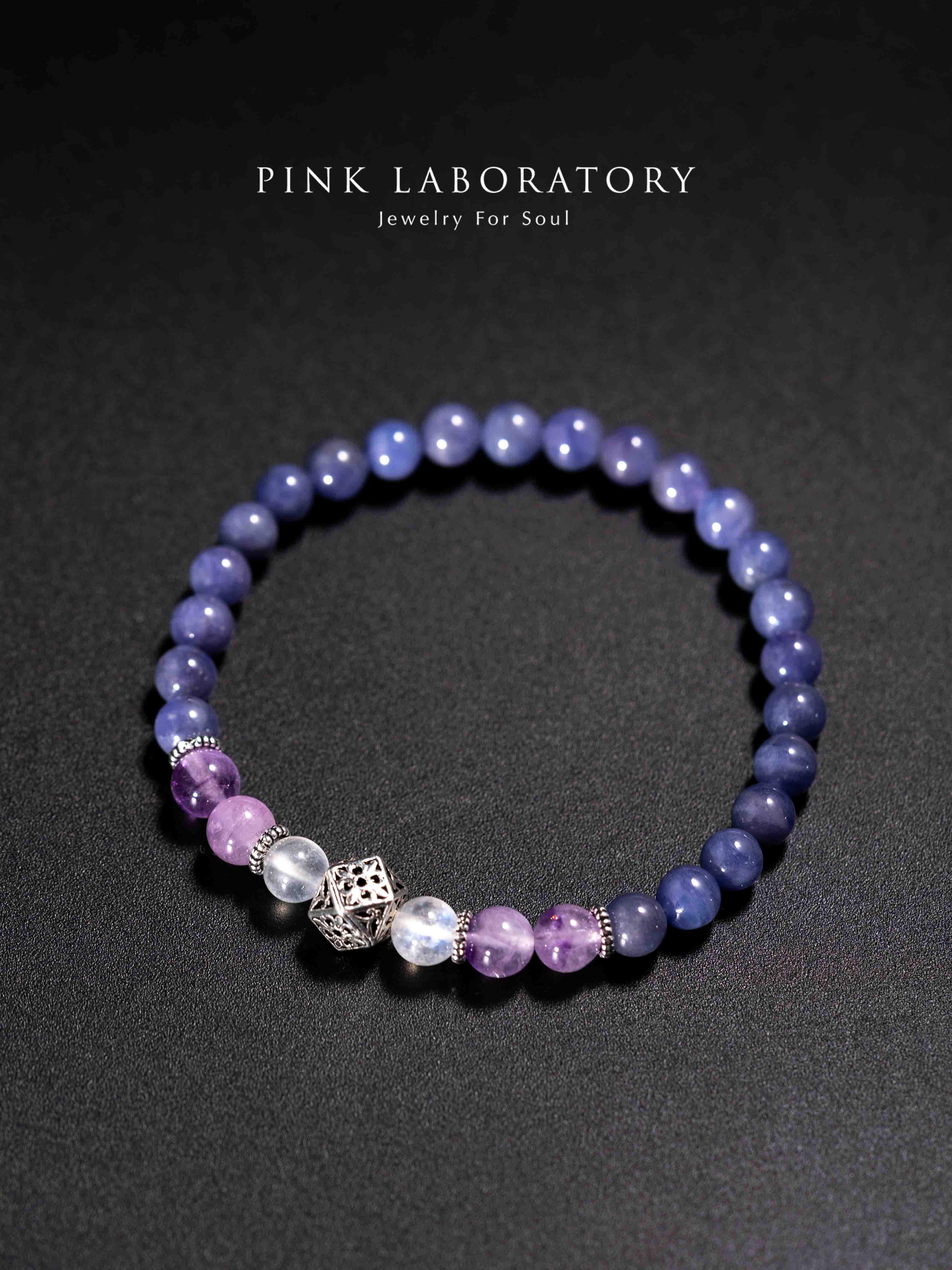 坦桑石薰衣草紫水晶925純銀手鍊