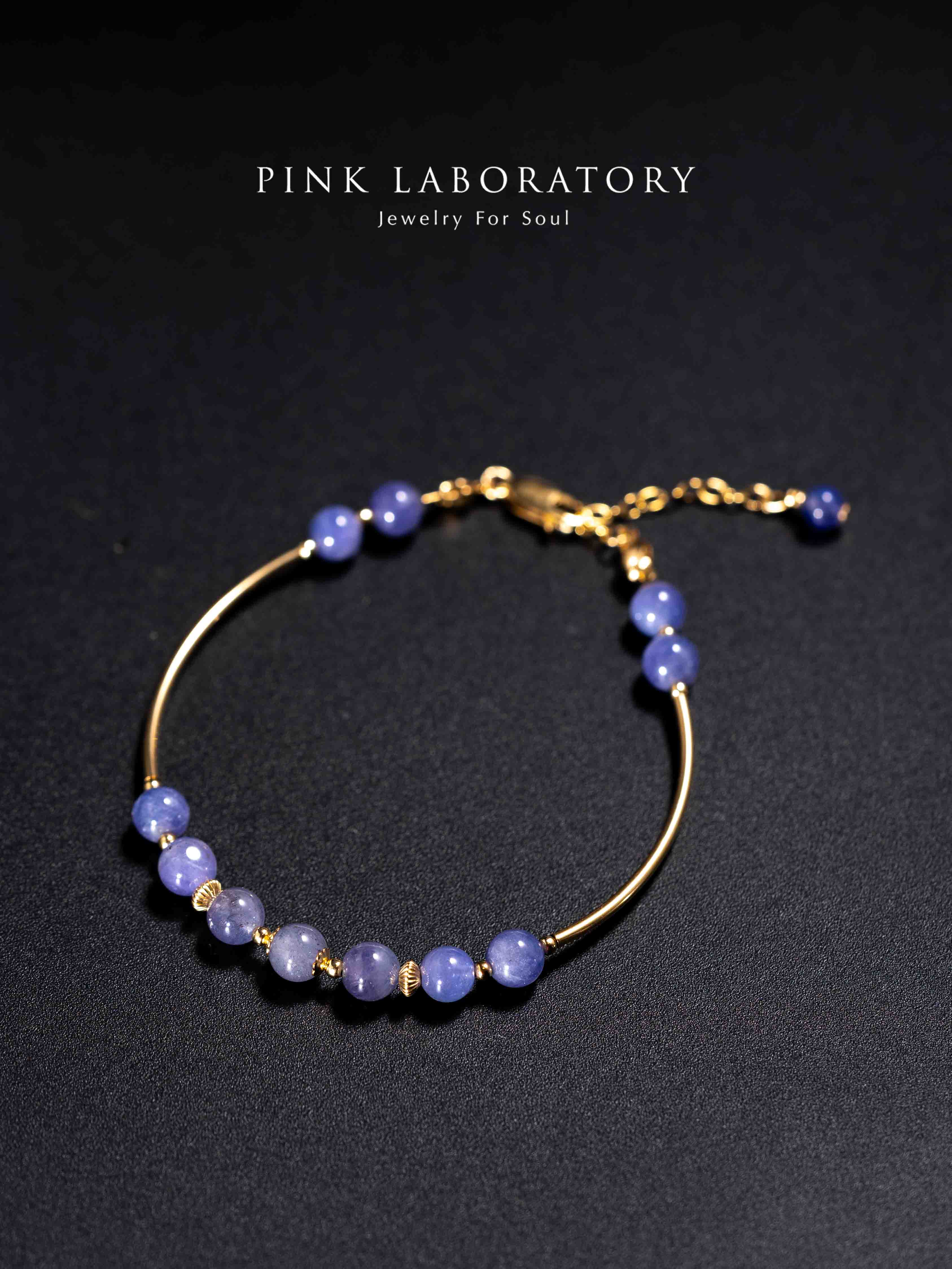 坦桑石6mm14k包金手鍊