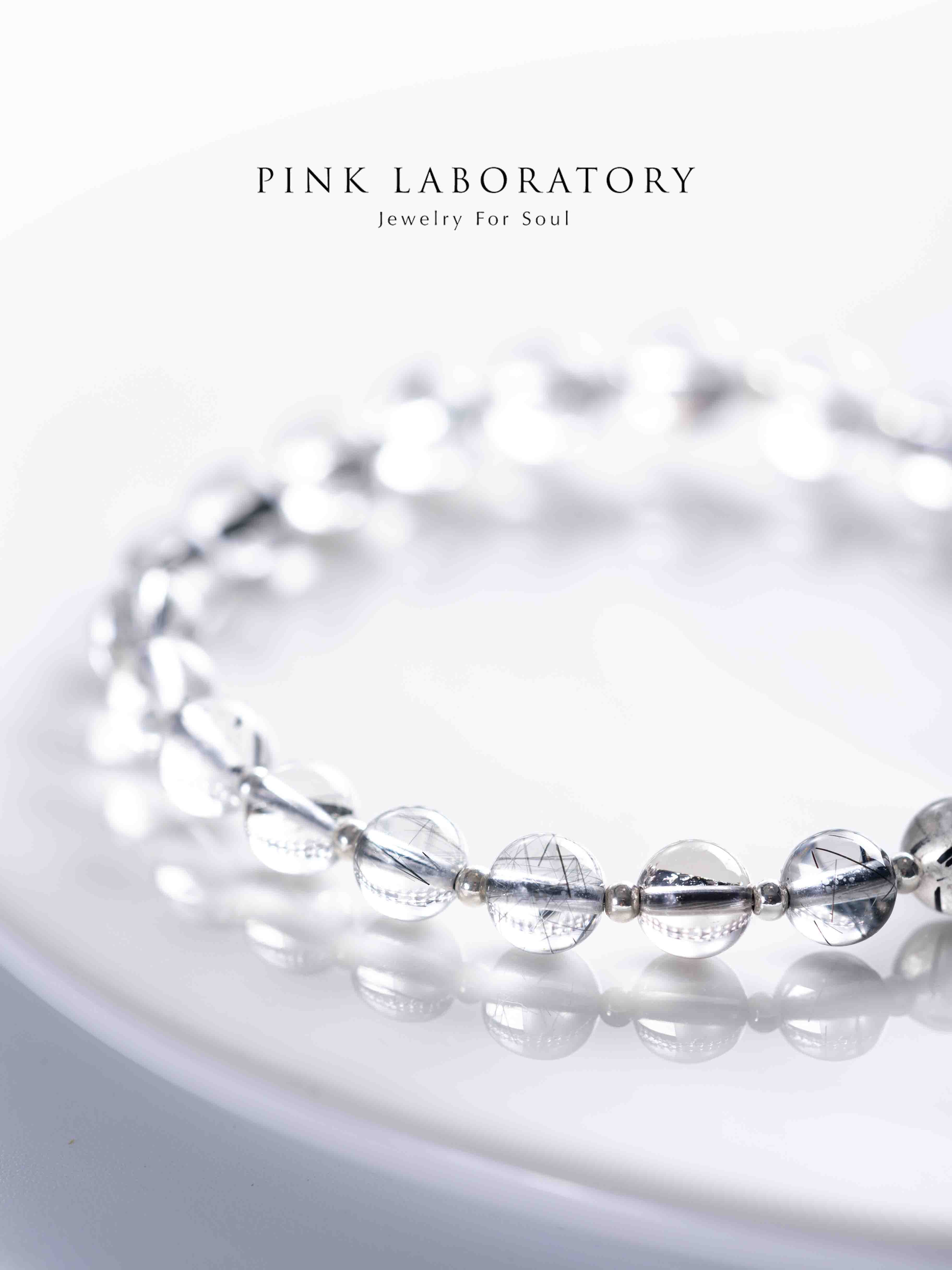 清透黑髮晶黑曜石925純銀手鍊