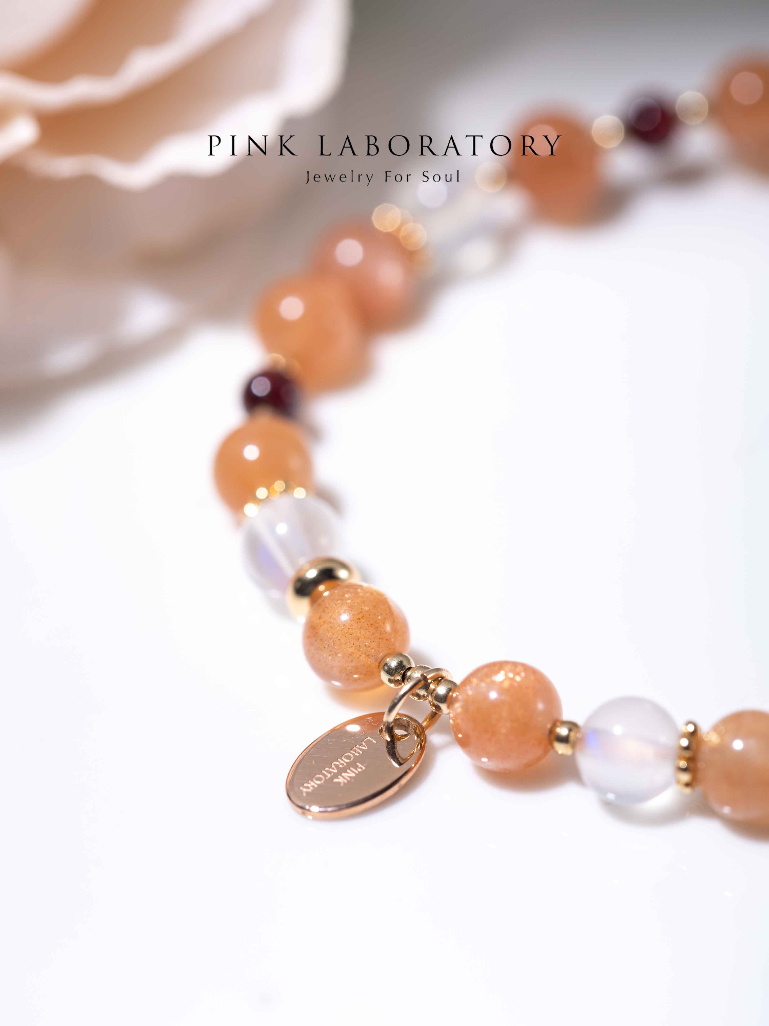 太陽石石榴石月光石手鍊