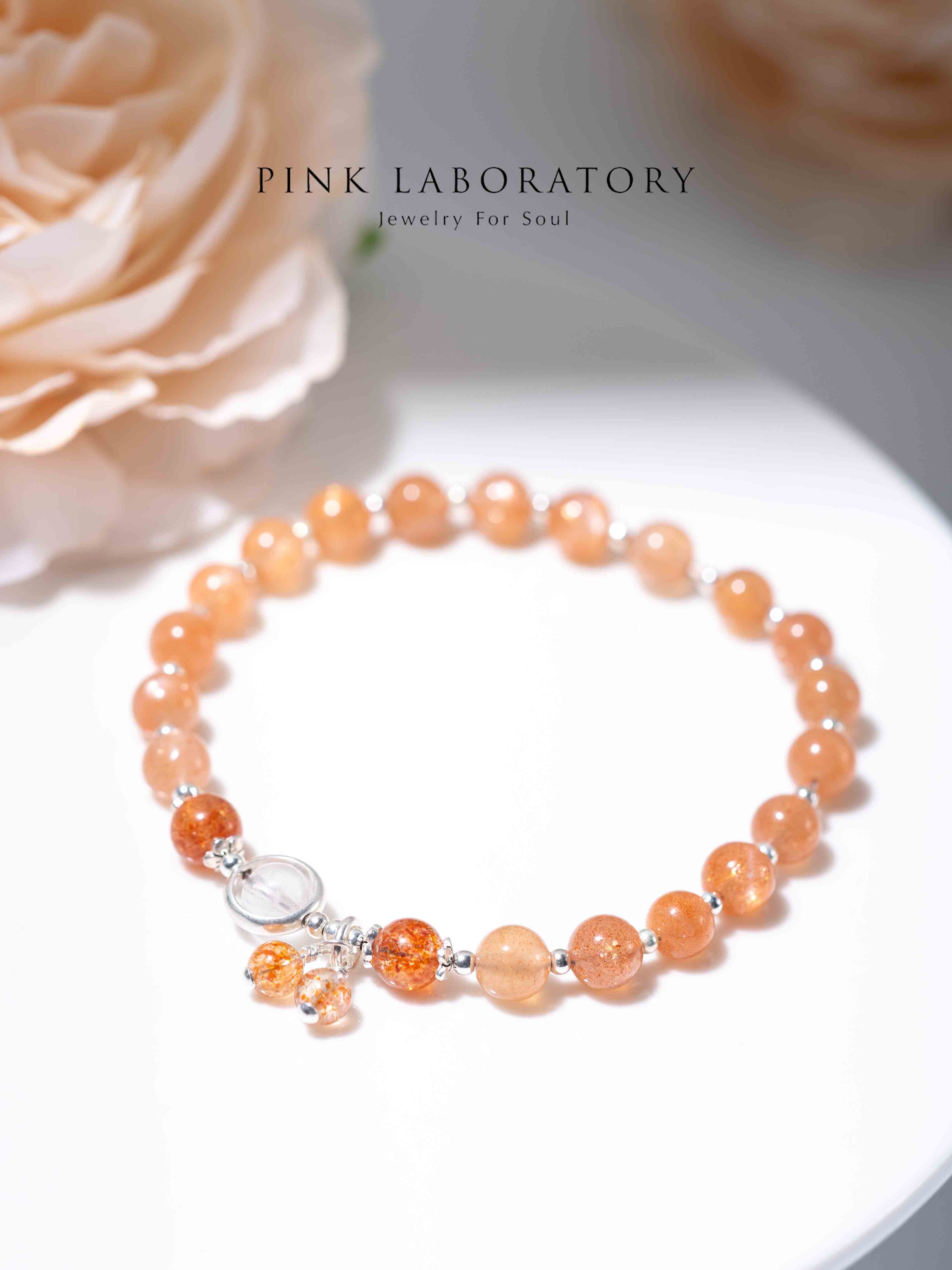 金太陽石月光石925純銀手鍊