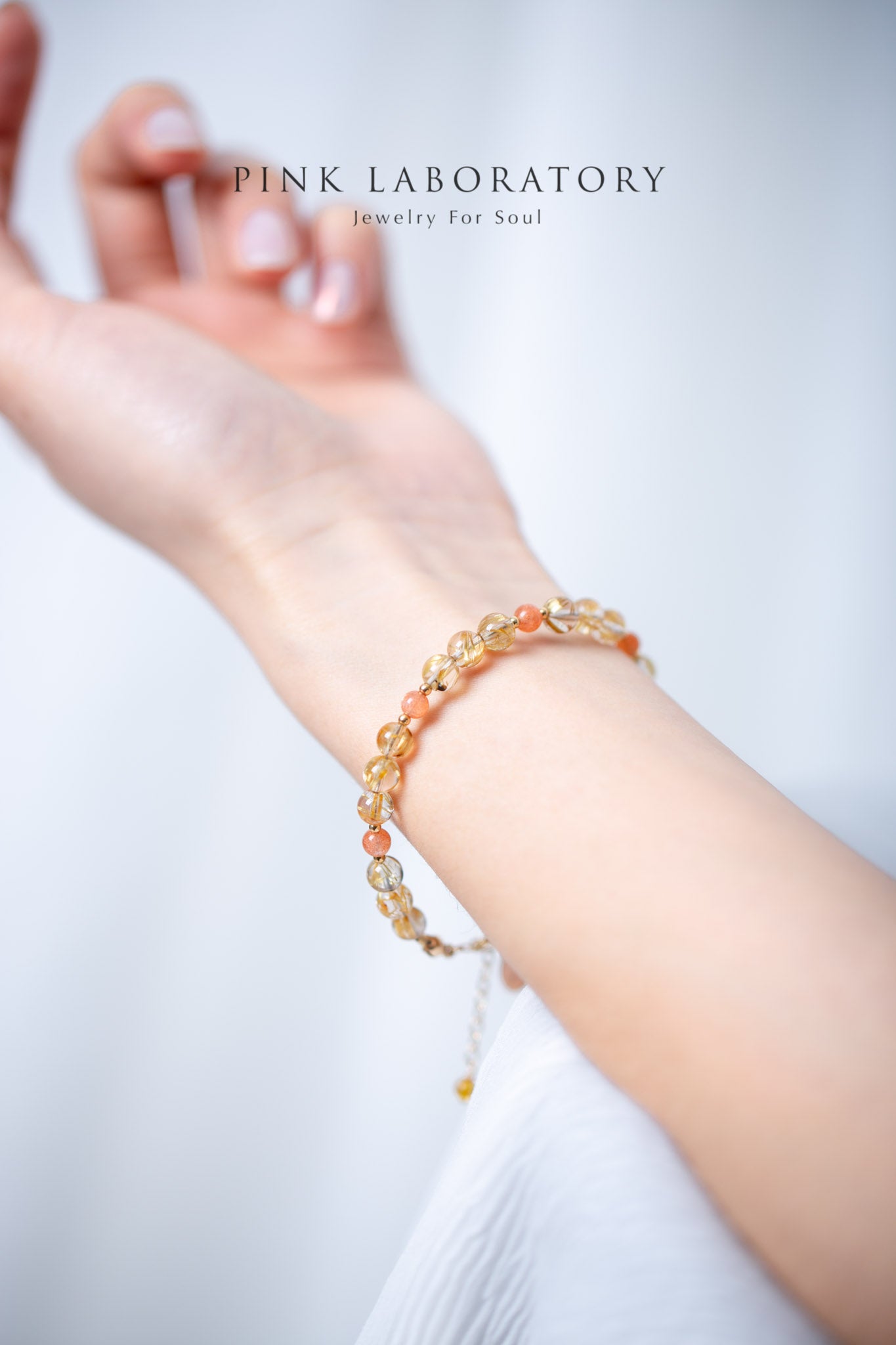 金鈦晶金太陽石14KGF手鍊 6mm | 超聚財招財水晶金髮晶 5A