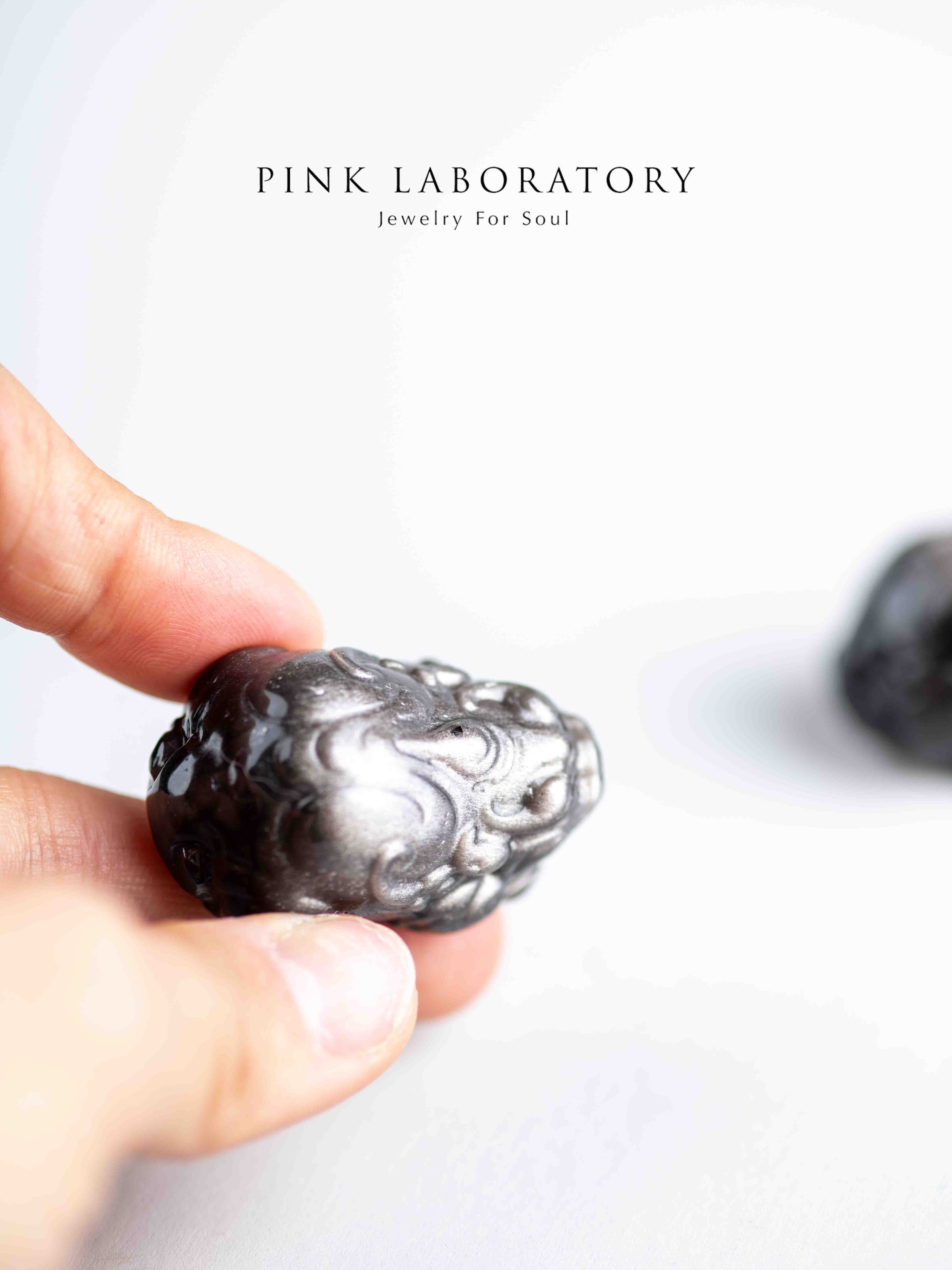 銀曜石招財小貔貅|招財防小人水晶擺件