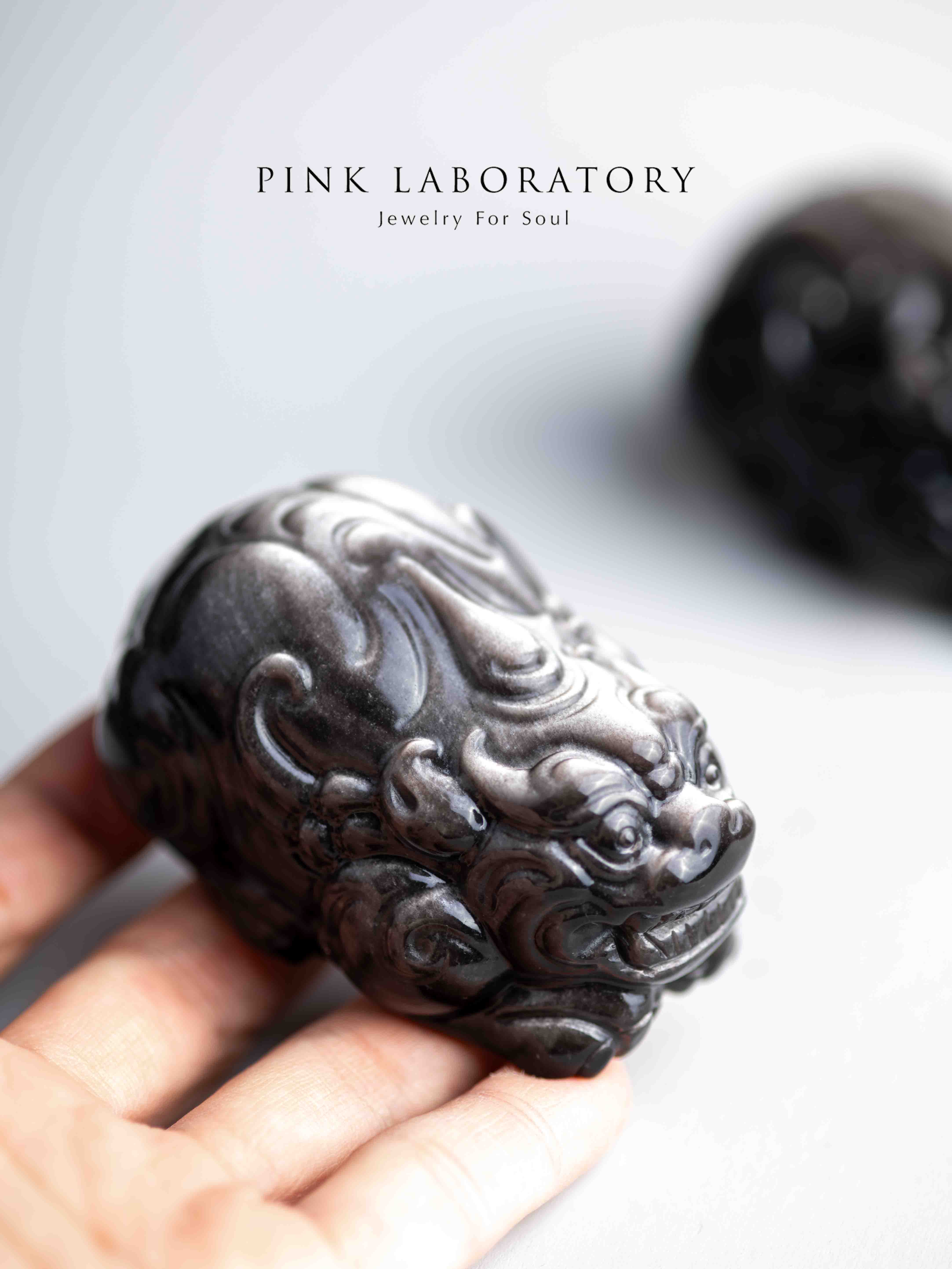 銀曜石招財大貔貅|招財防小人水晶擺件