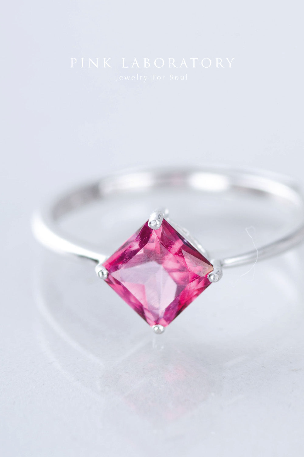 粉紅托帕石鋯石925純銀戒指