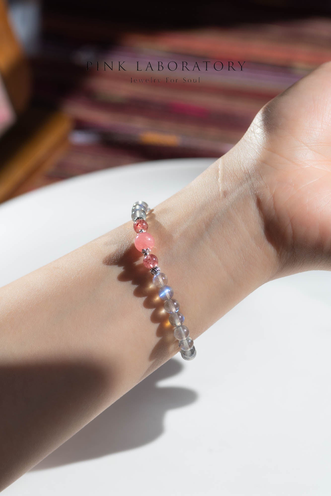 拉長石草莓晶手鍊