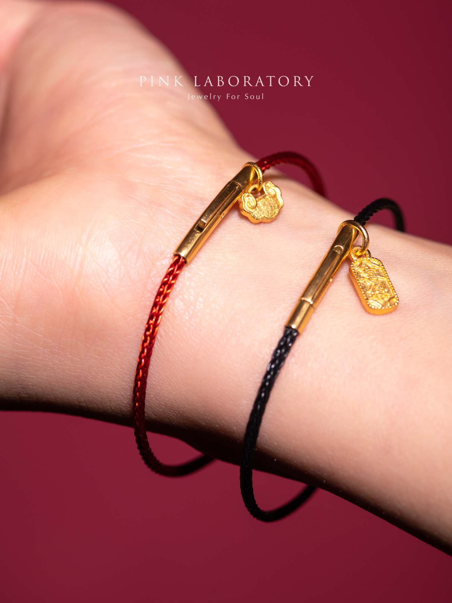 化太歲紅繩金飾極細手鍊 | 本命年吊飾