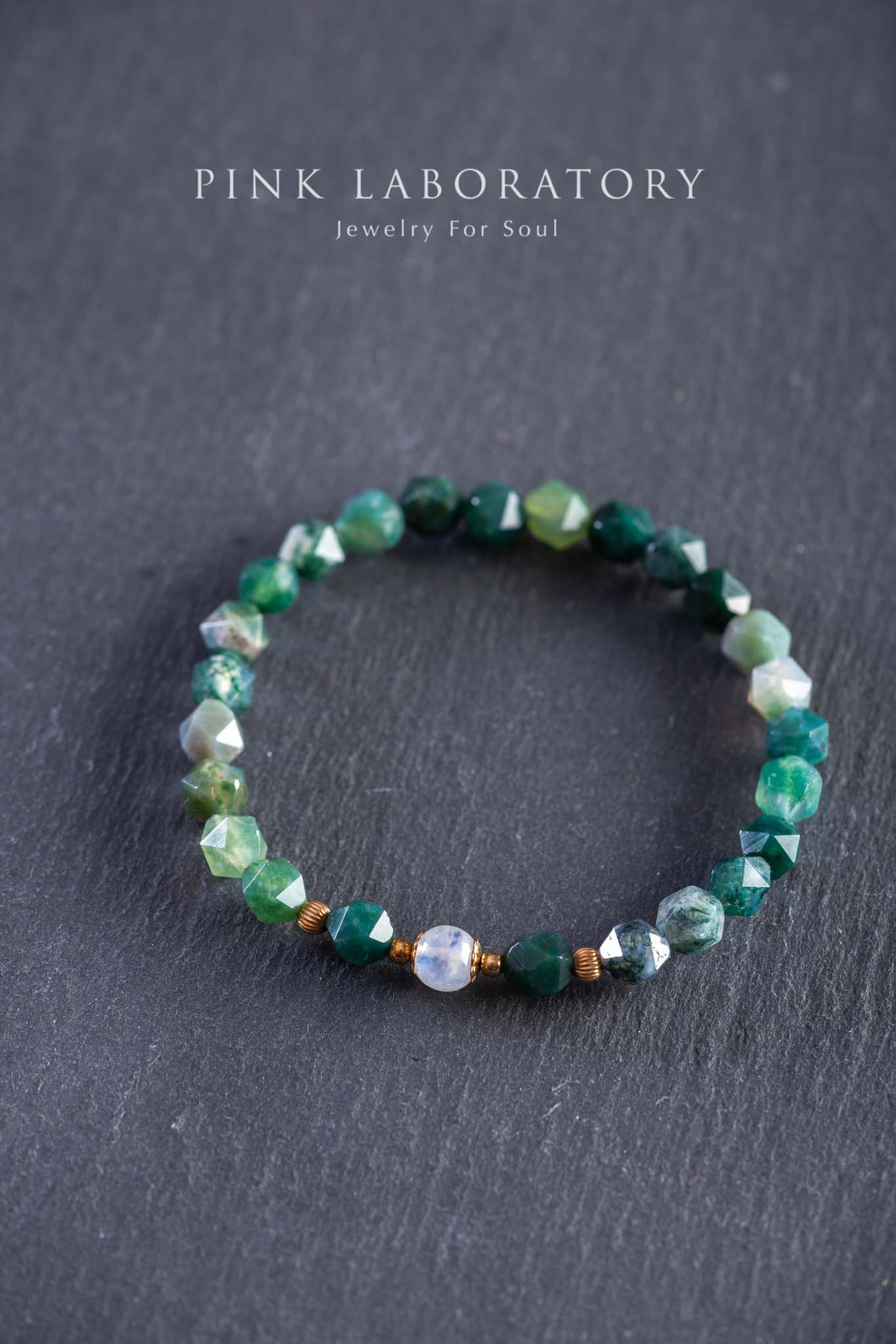 水草瑪瑙14K包金手鍊