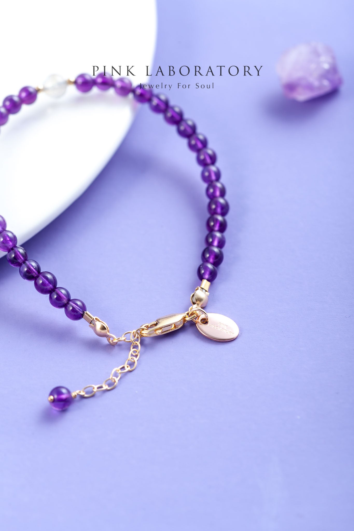 紫水晶拉長石14KGF手鍊