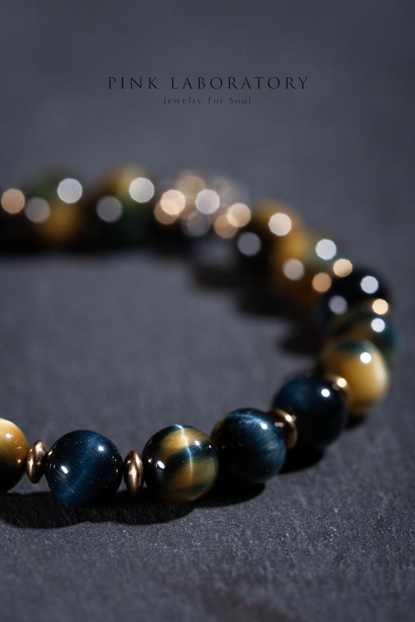 黃藍虎眼石藍虎眼石黃銅手鍊