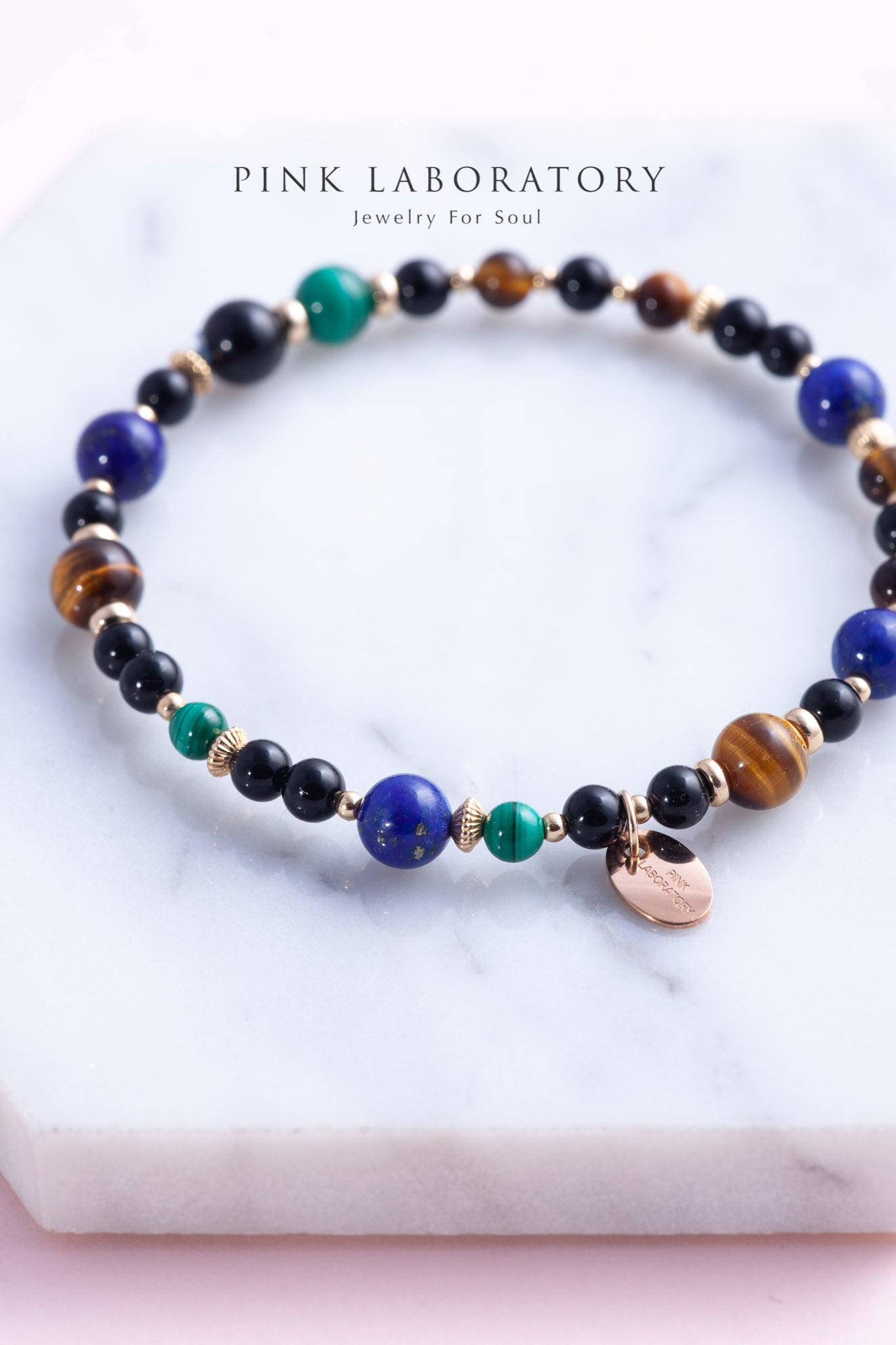 黑瑪瑙孔雀石手鍊