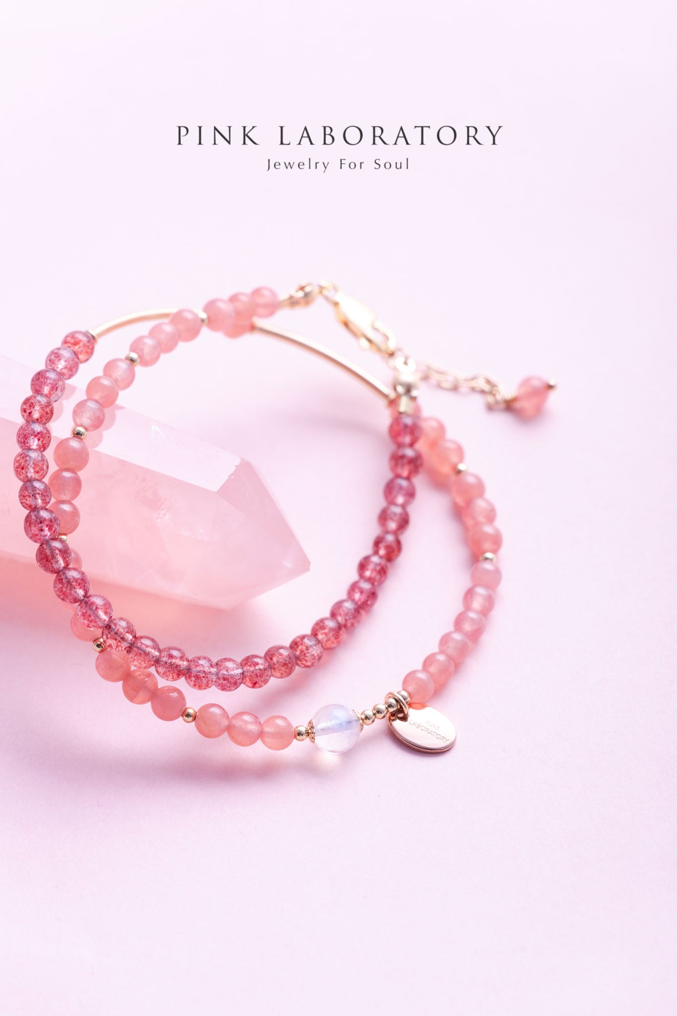 紅紋石 鴿血紅草莓晶14KGF手鍊