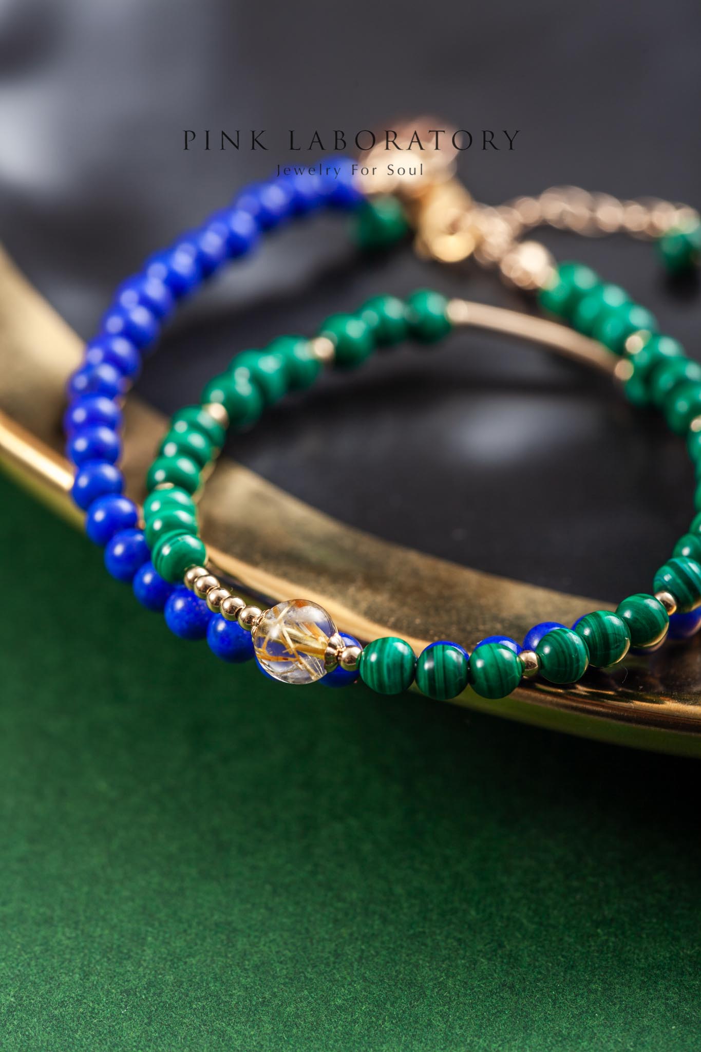 孔雀石青金石手鍊