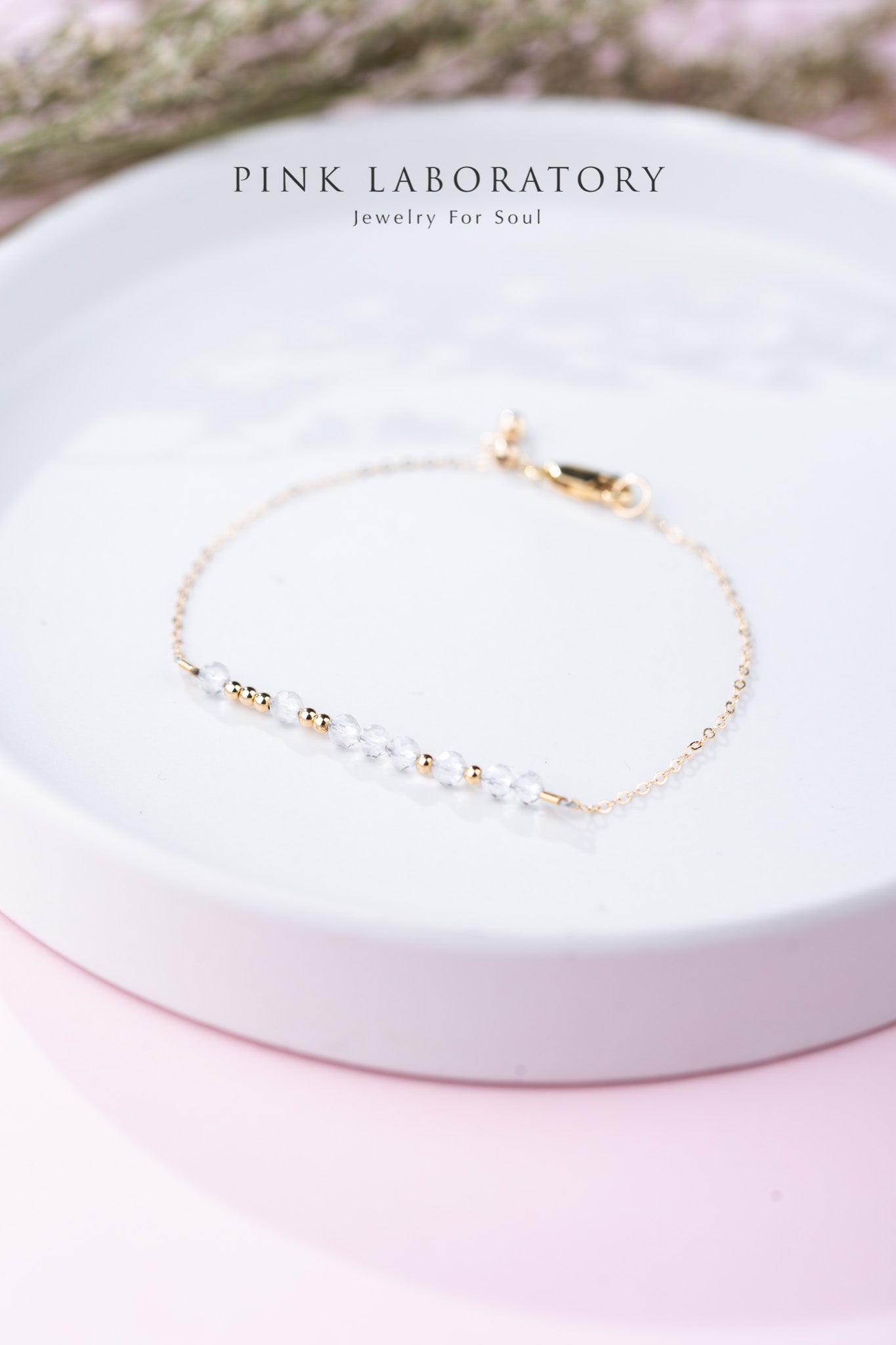 白水晶手鍊 | 摩斯密碼客製字母