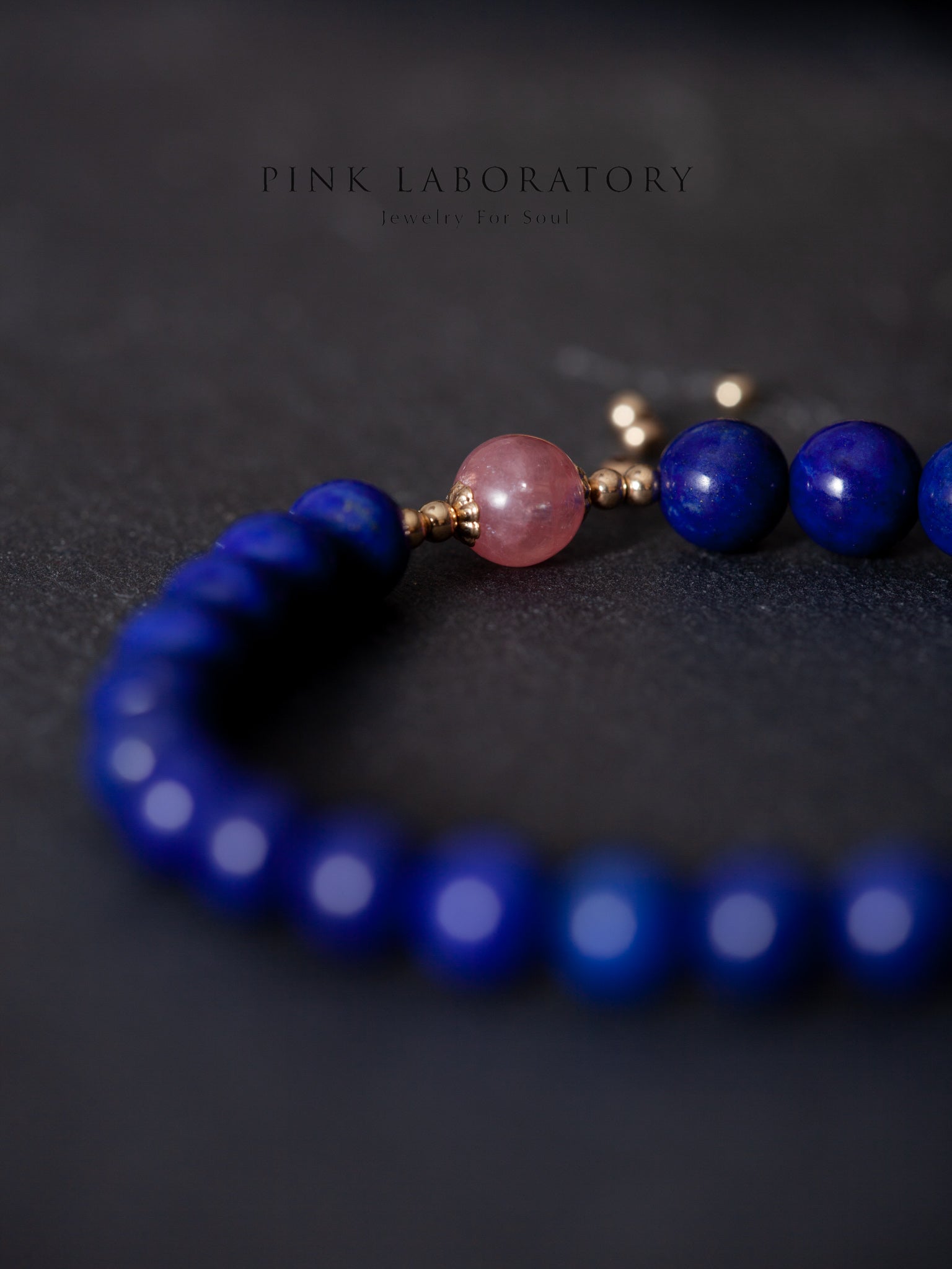 青金石紅紋石14KGF手鍊