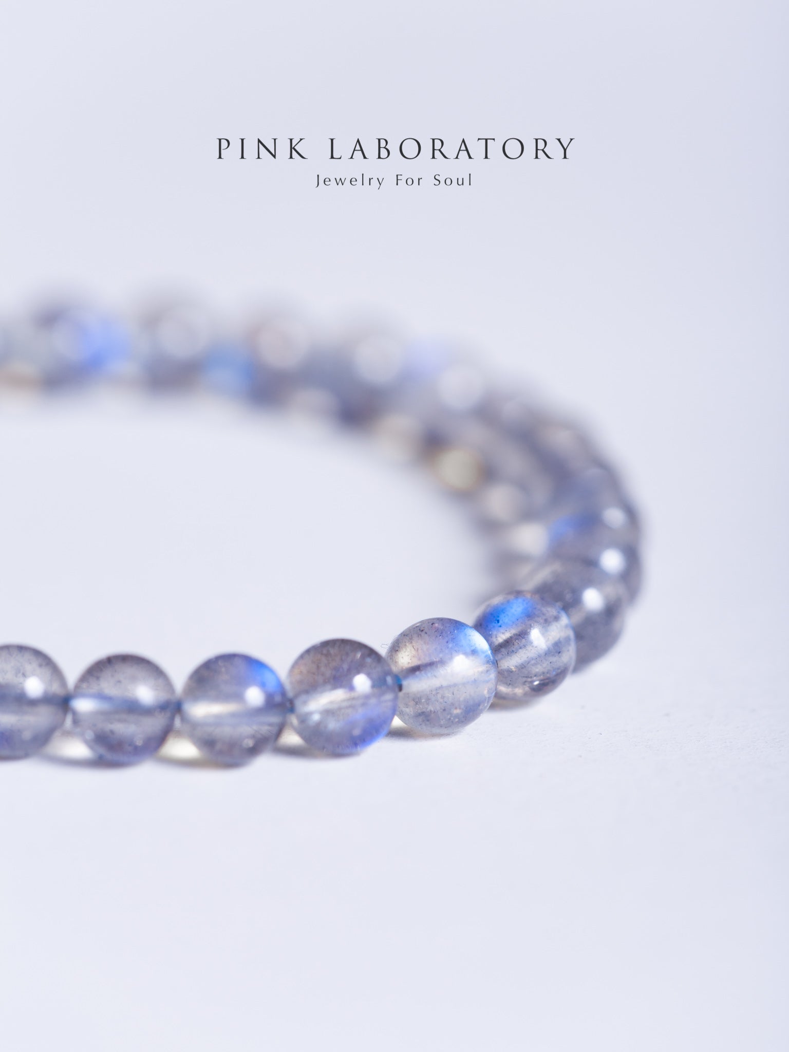 拉長石草莓晶925純銀手鍊