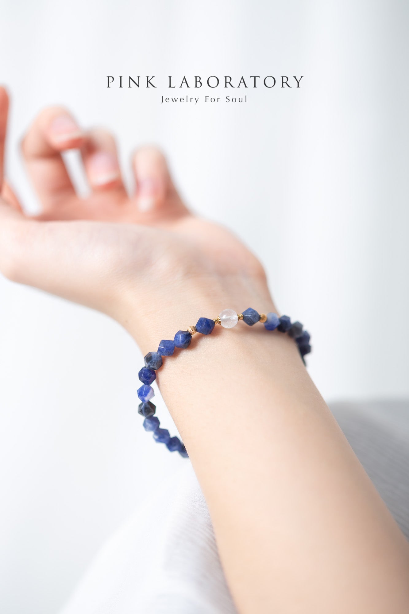 藍紋石月光石14KGF手鍊 | 幾何系列手鏈