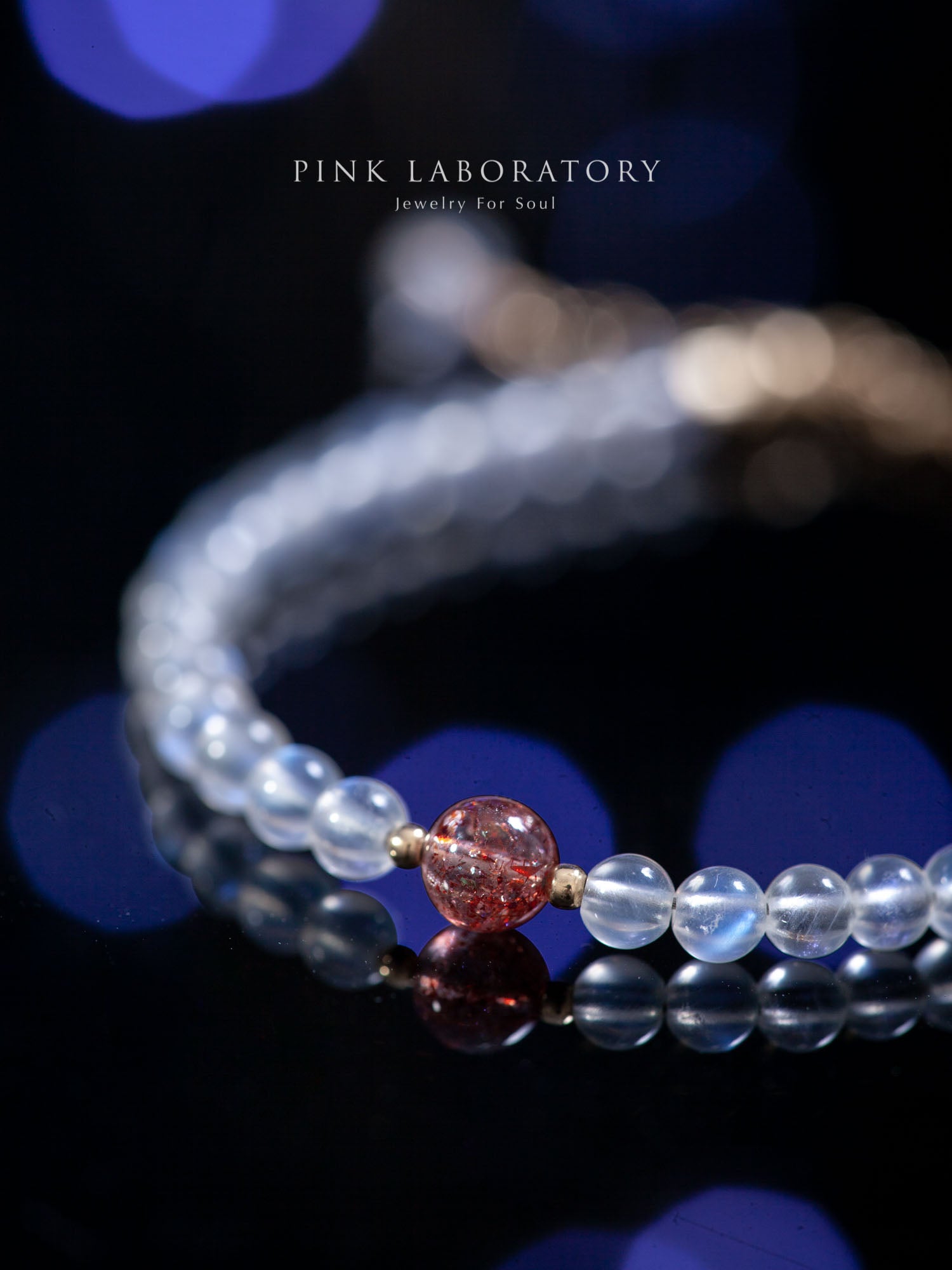 奶油月光石超級七手鍊