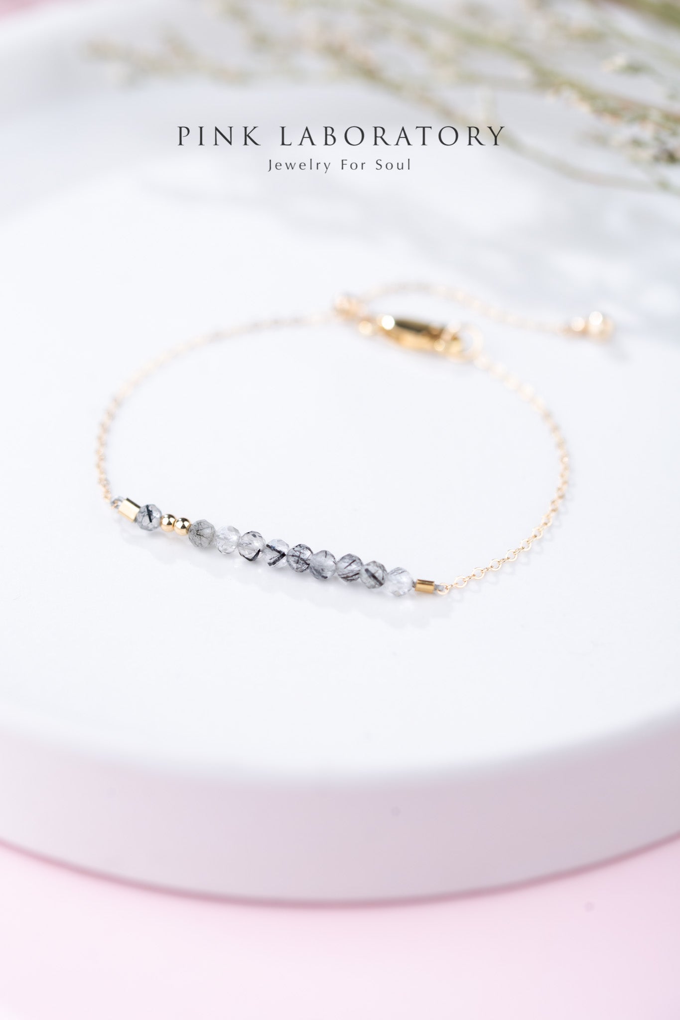 黑髮晶摩斯密碼手鍊 | 摩斯密碼客製字母