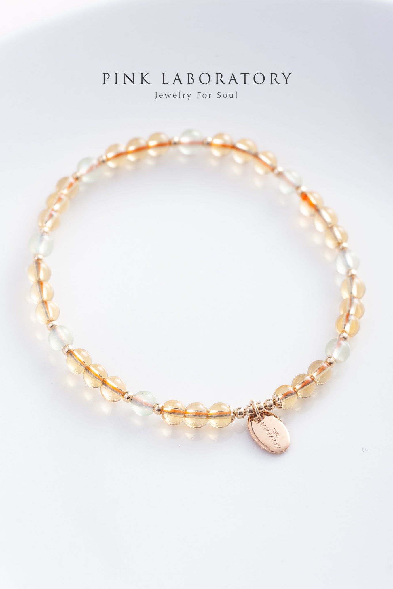 黃水晶葡萄石4mm手鍊 | 旺財運招貴人水晶手鍊 |