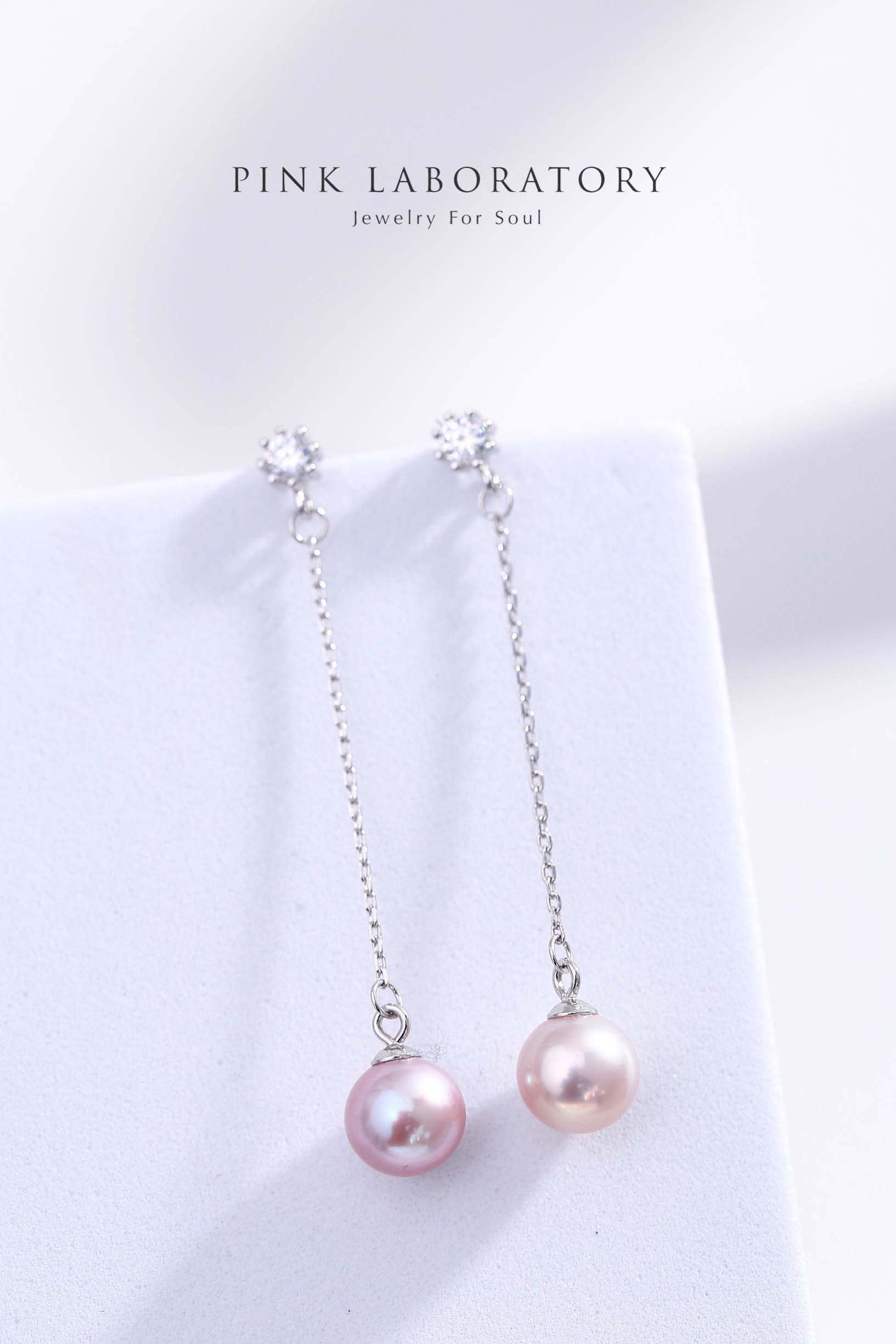 天然淡水珍珠925純銀精鍍亮澤白金耳環