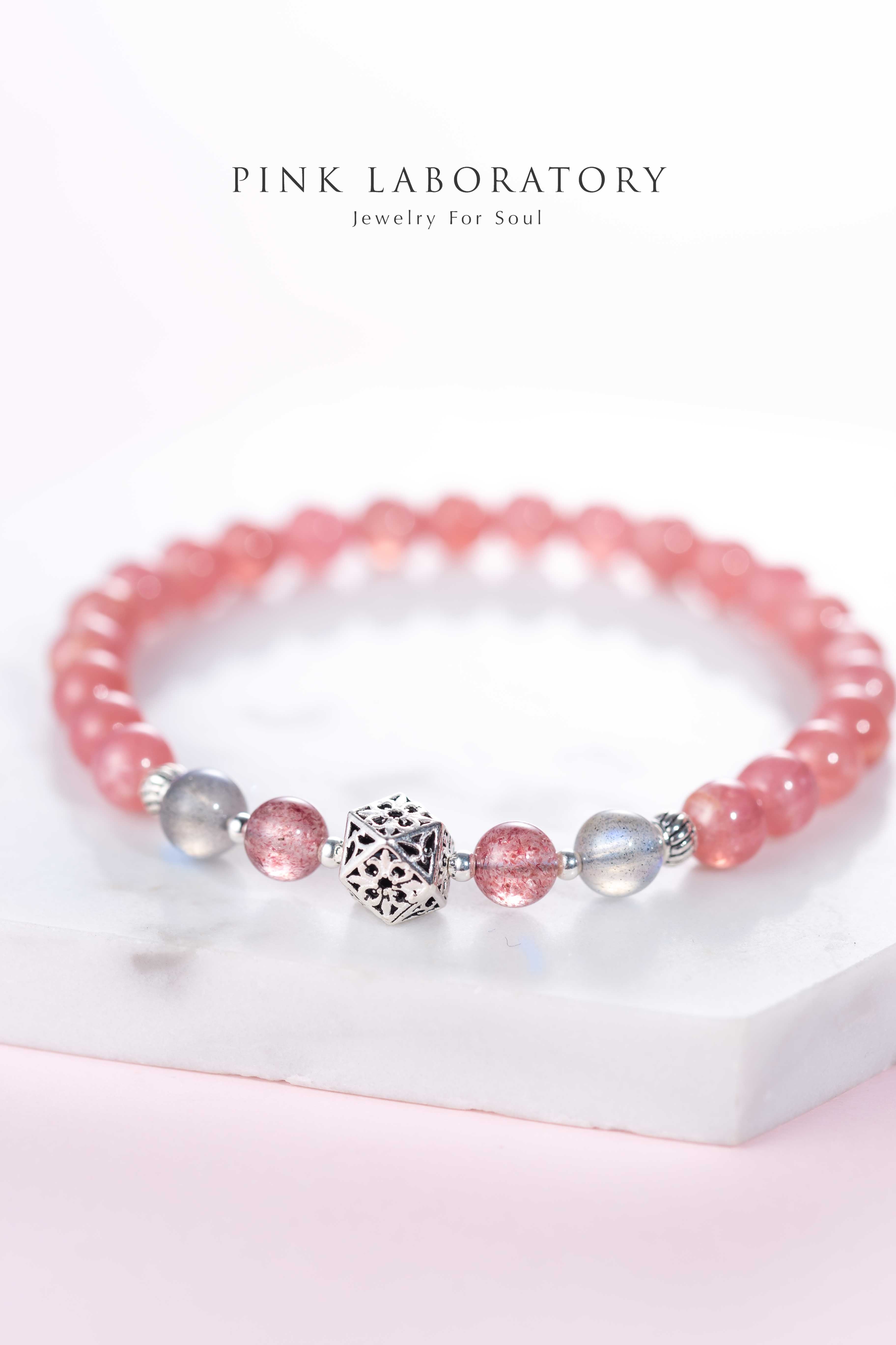 冰種紅紋石草莓晶925純銀手鍊