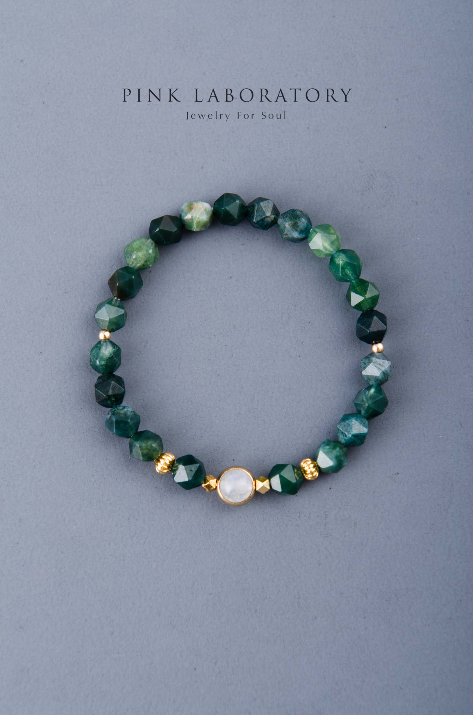 水草瑪瑙月光石手鍊