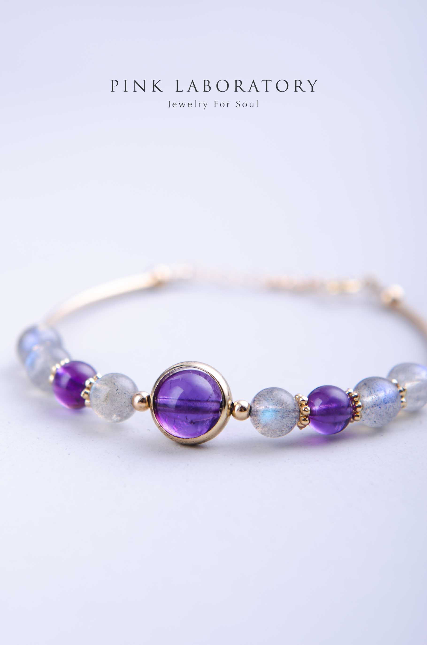 烏拉圭紫水晶手鍊 | 拉長石