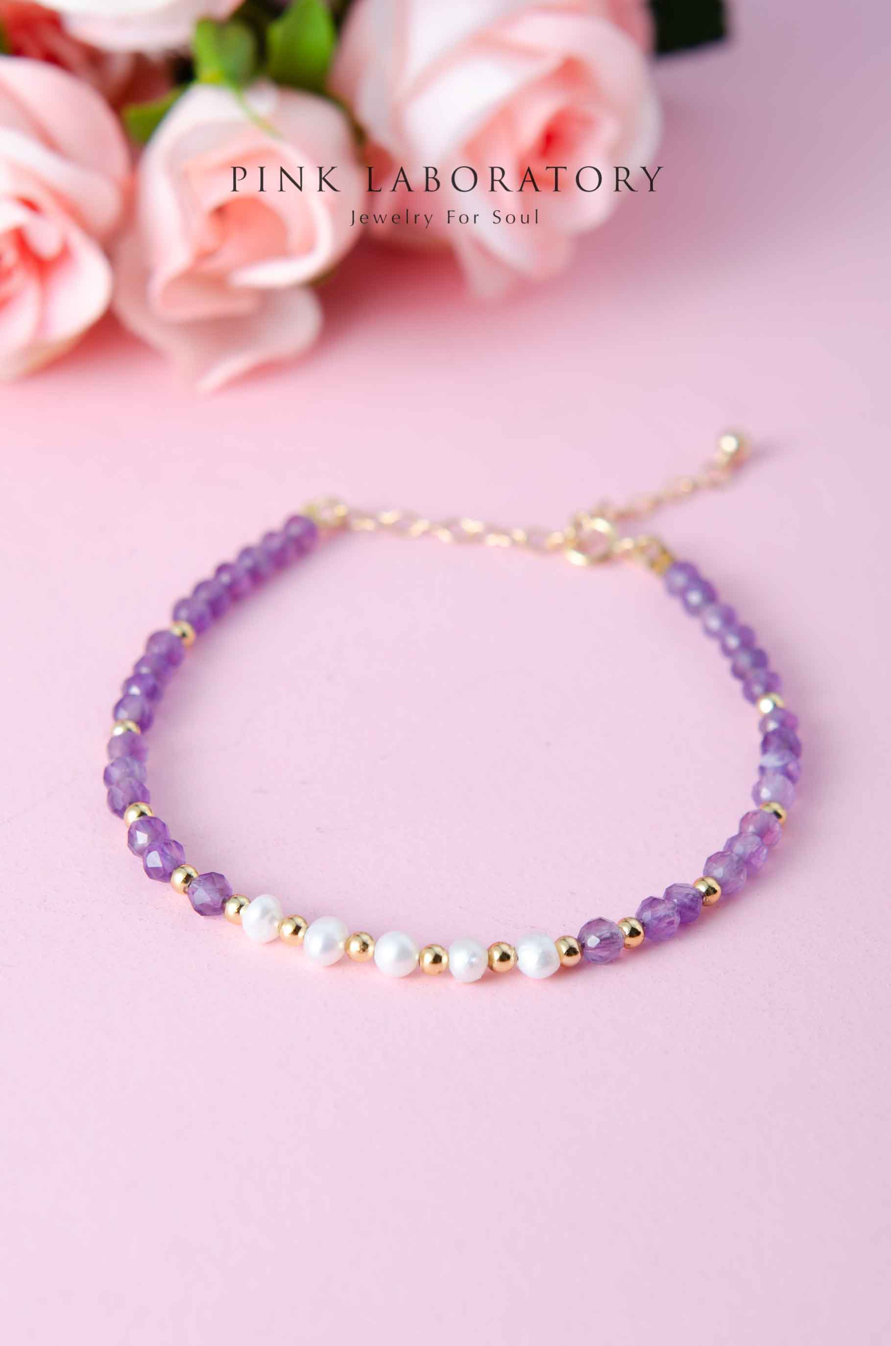 紫水晶手鍊 | 珍珠 | 切面