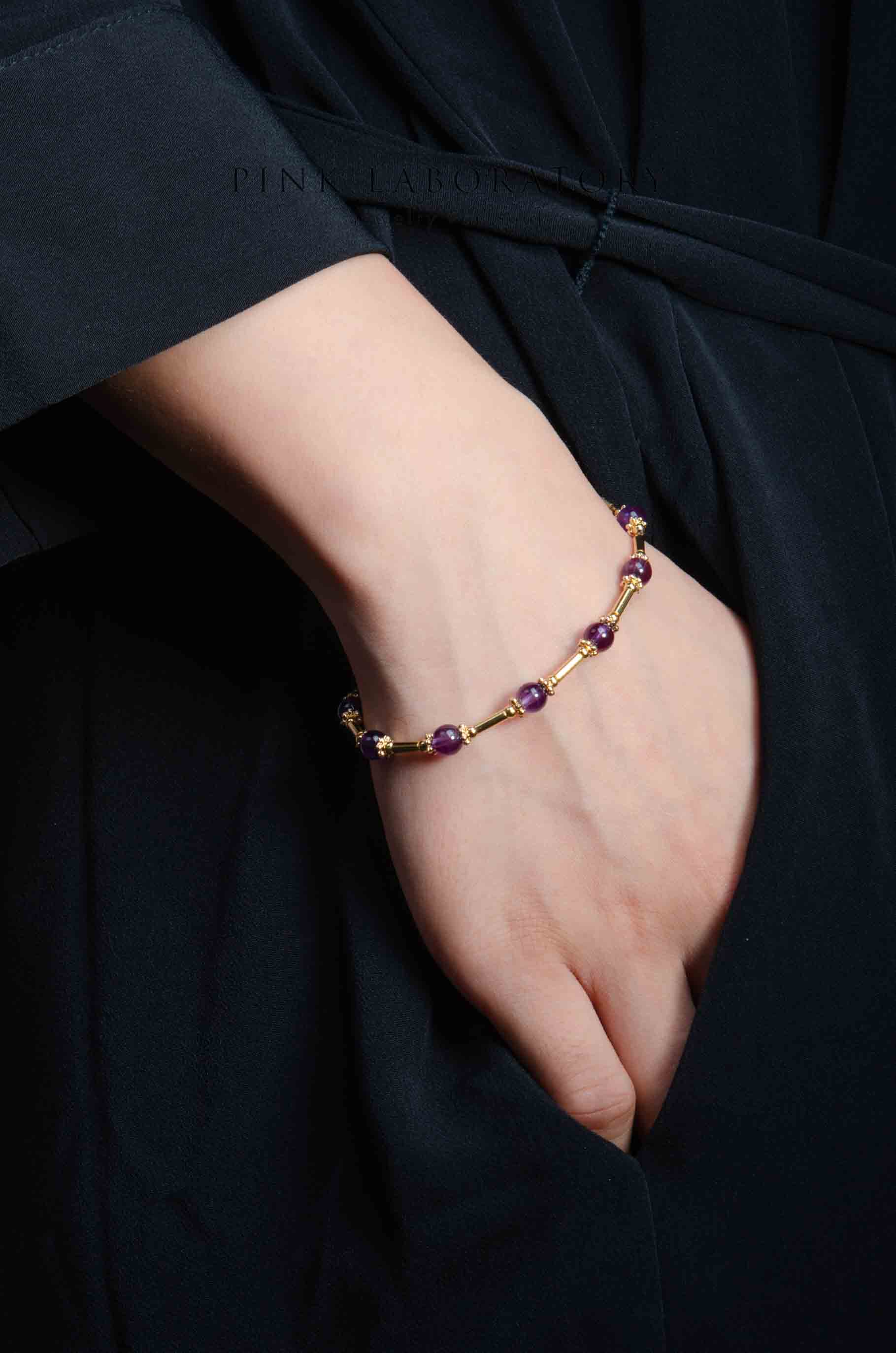 烏拉圭紫水晶手鍊 | 歐若拉系列