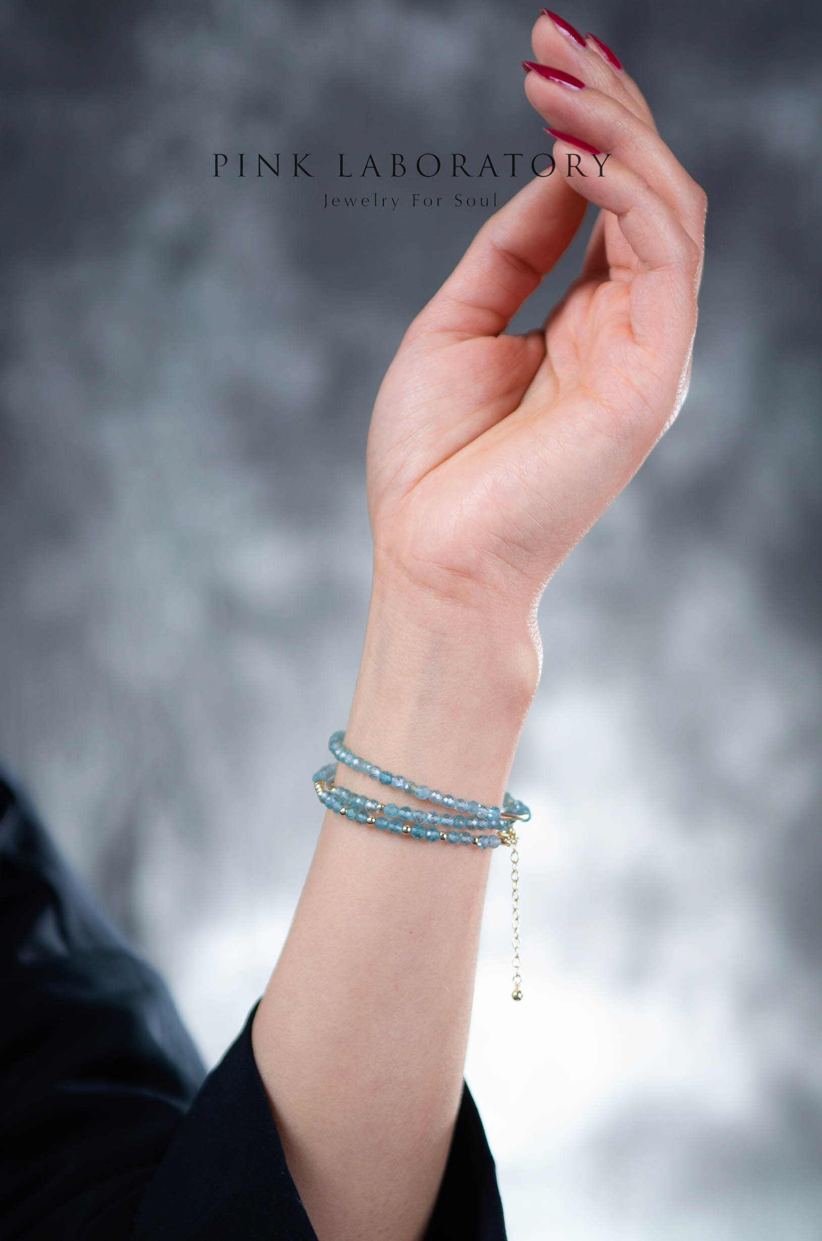 磷灰石極細手鍊 | 14K包金三圈手鏈