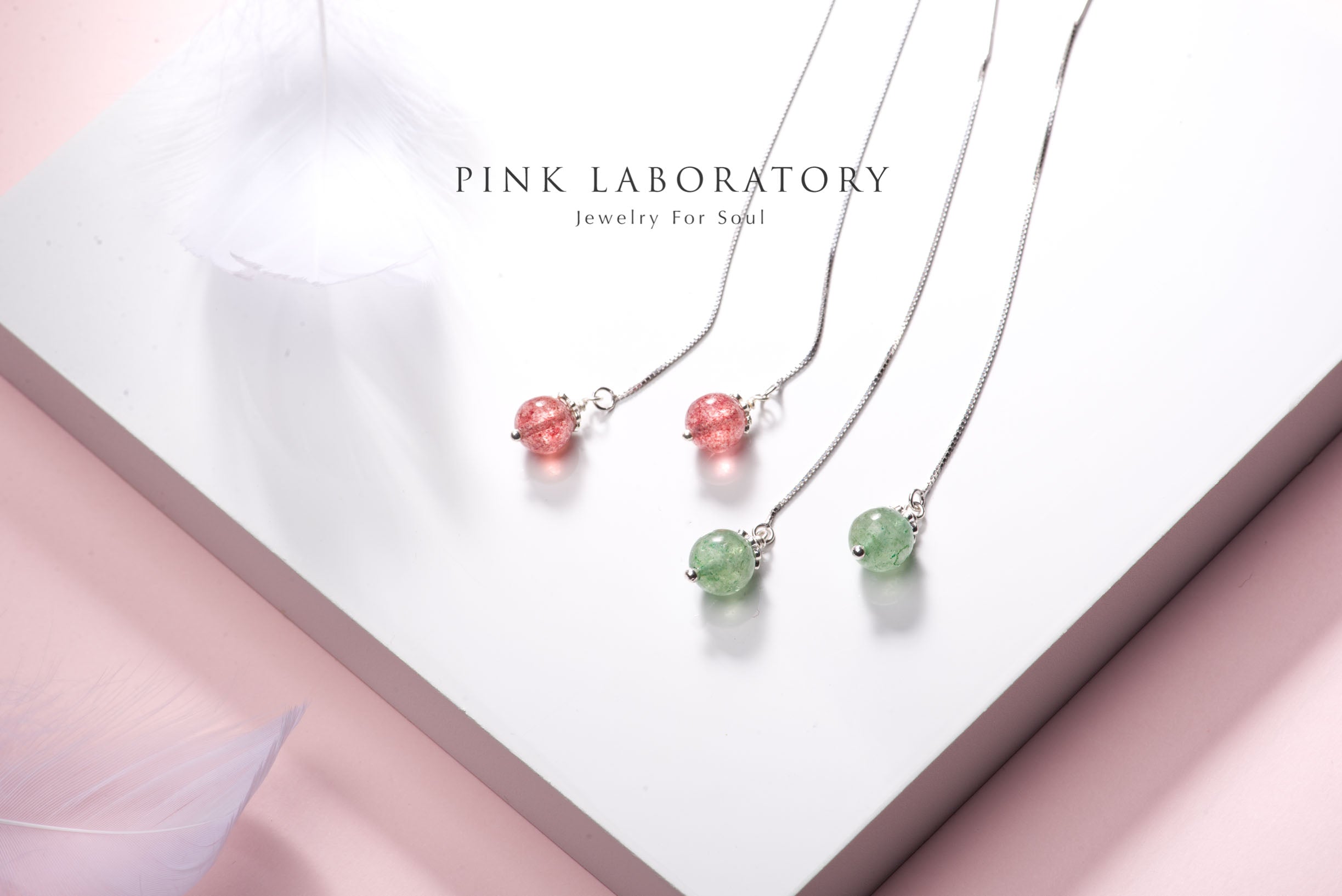 誕生石純銀鍍白金耳環 | 耳夾