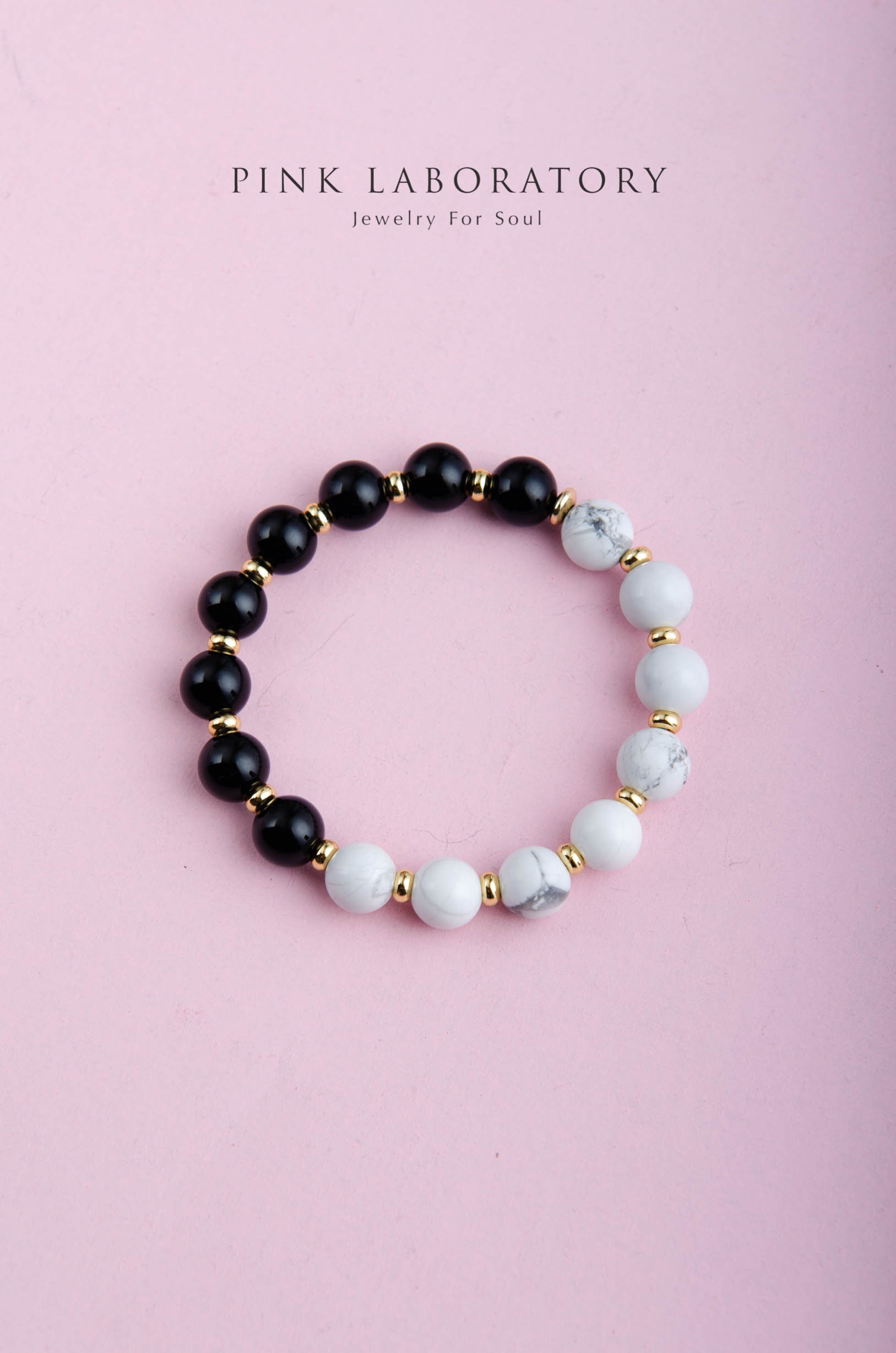 黑瑪瑙白松石手鍊