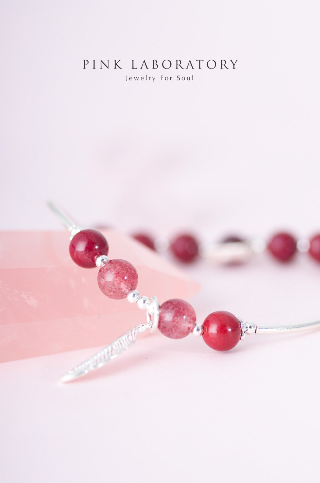 紫金砂硃砂 925純銀手鏈 | 草莓晶