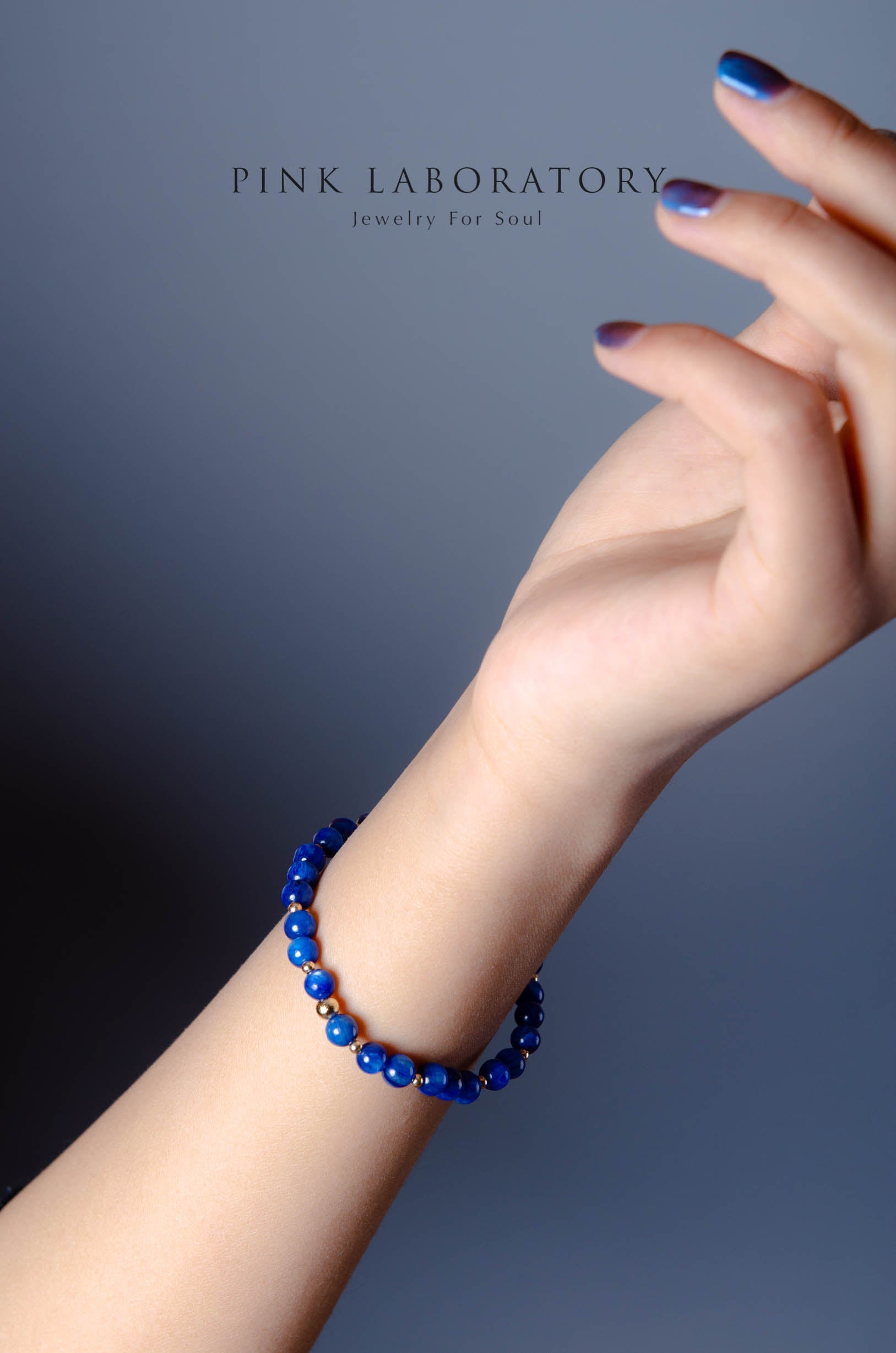 藍晶石6mm手鍊 | 單圈 | 14K包金