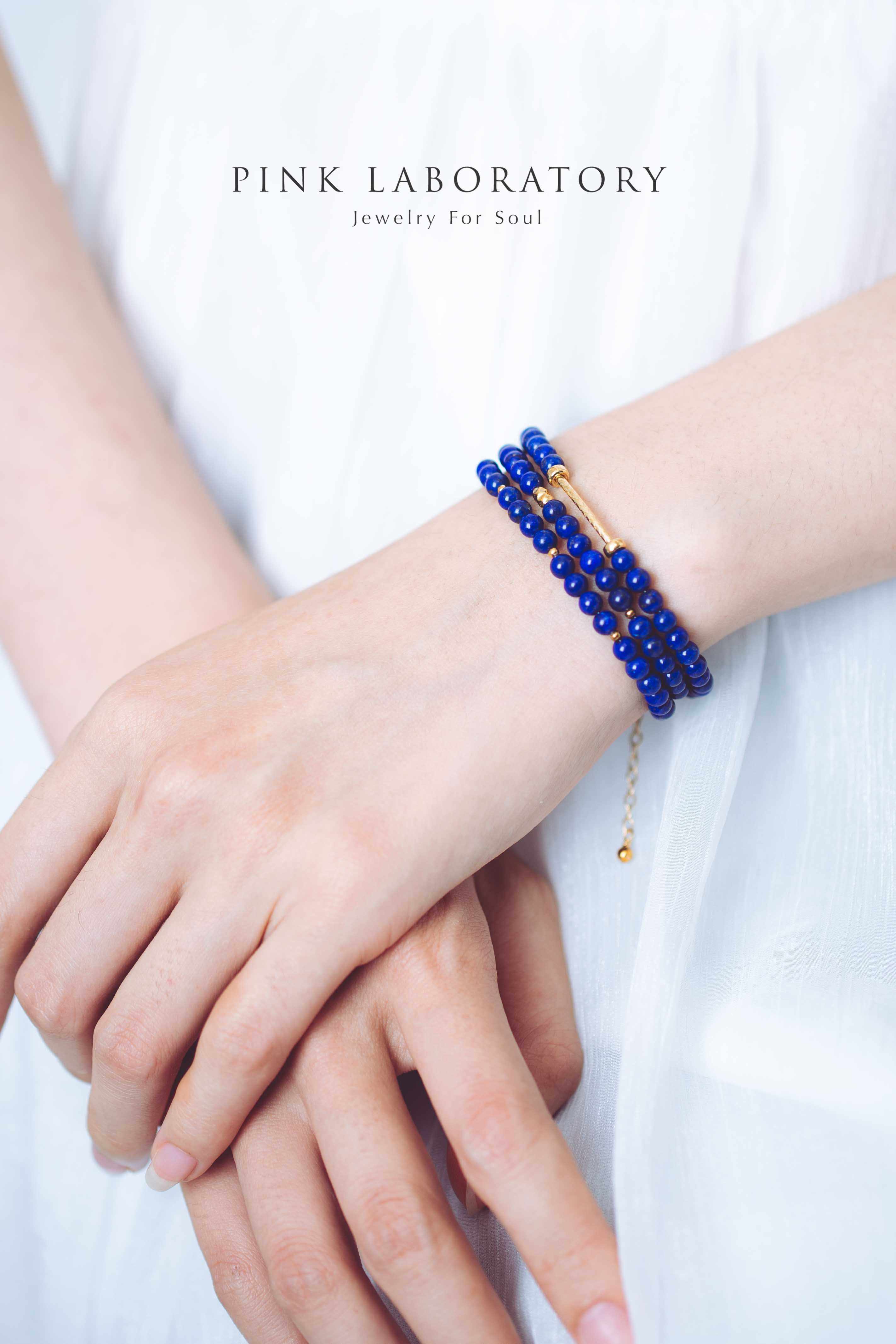 青金石14KGF三圈手鍊