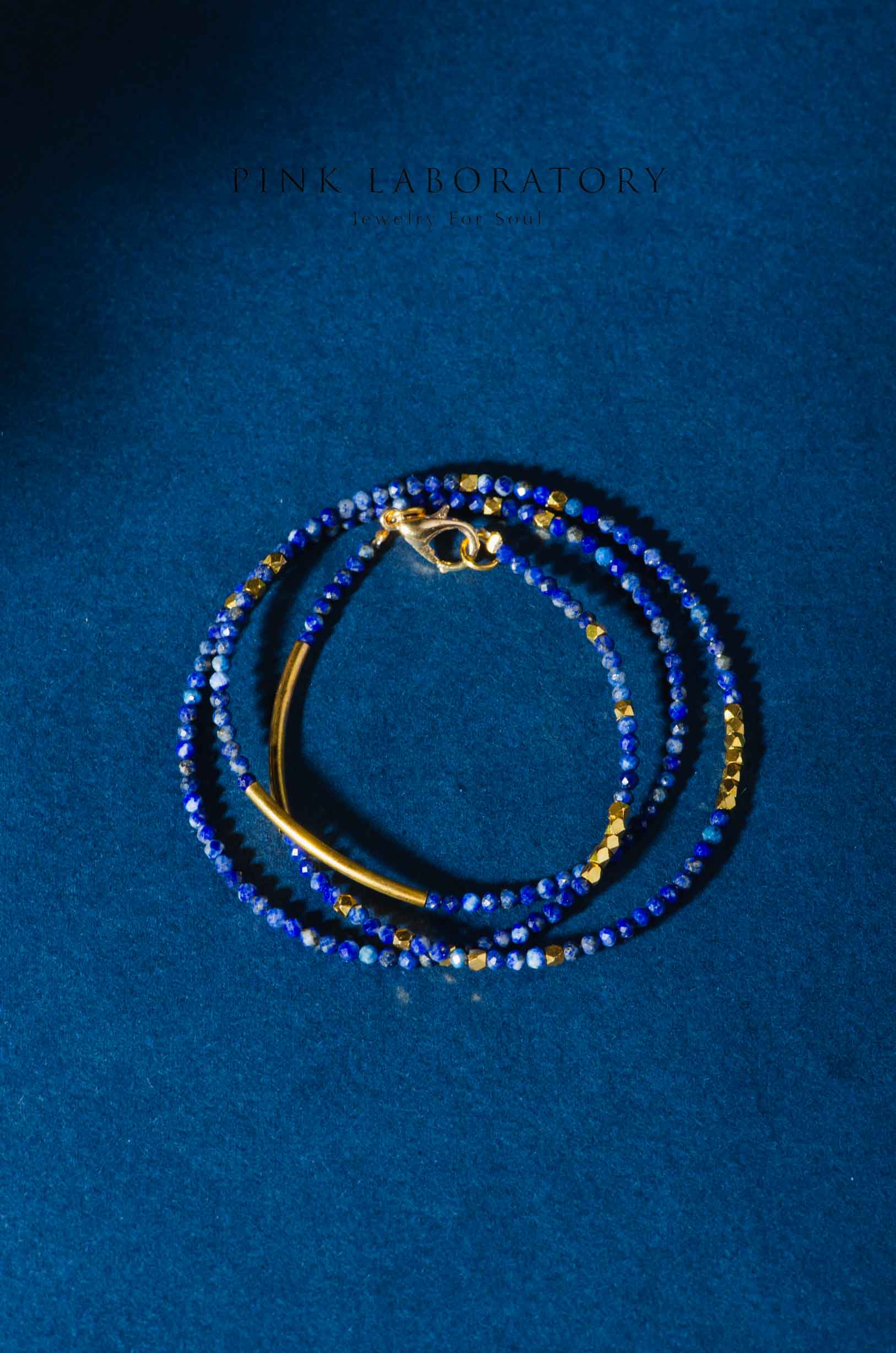 梵高的星夜 | 青金石3mm多圈手鍊