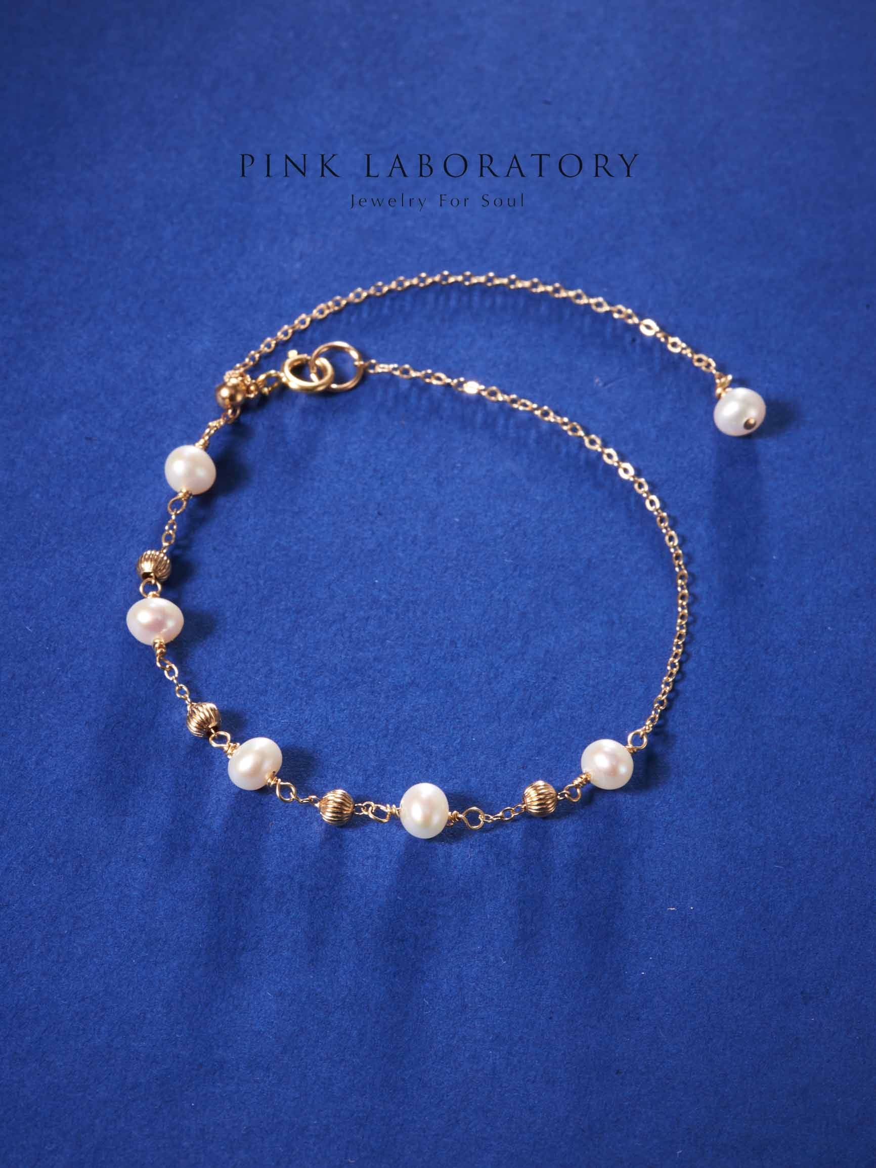 天然淡水珍珠手鍊 | 14K包金伴娘禮物