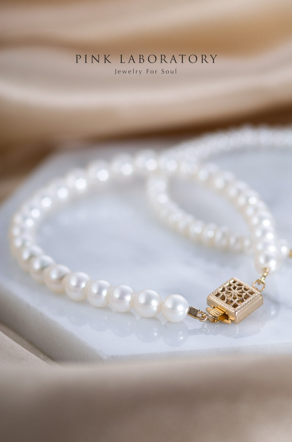 天然淡水珍珠14K包金手鍊