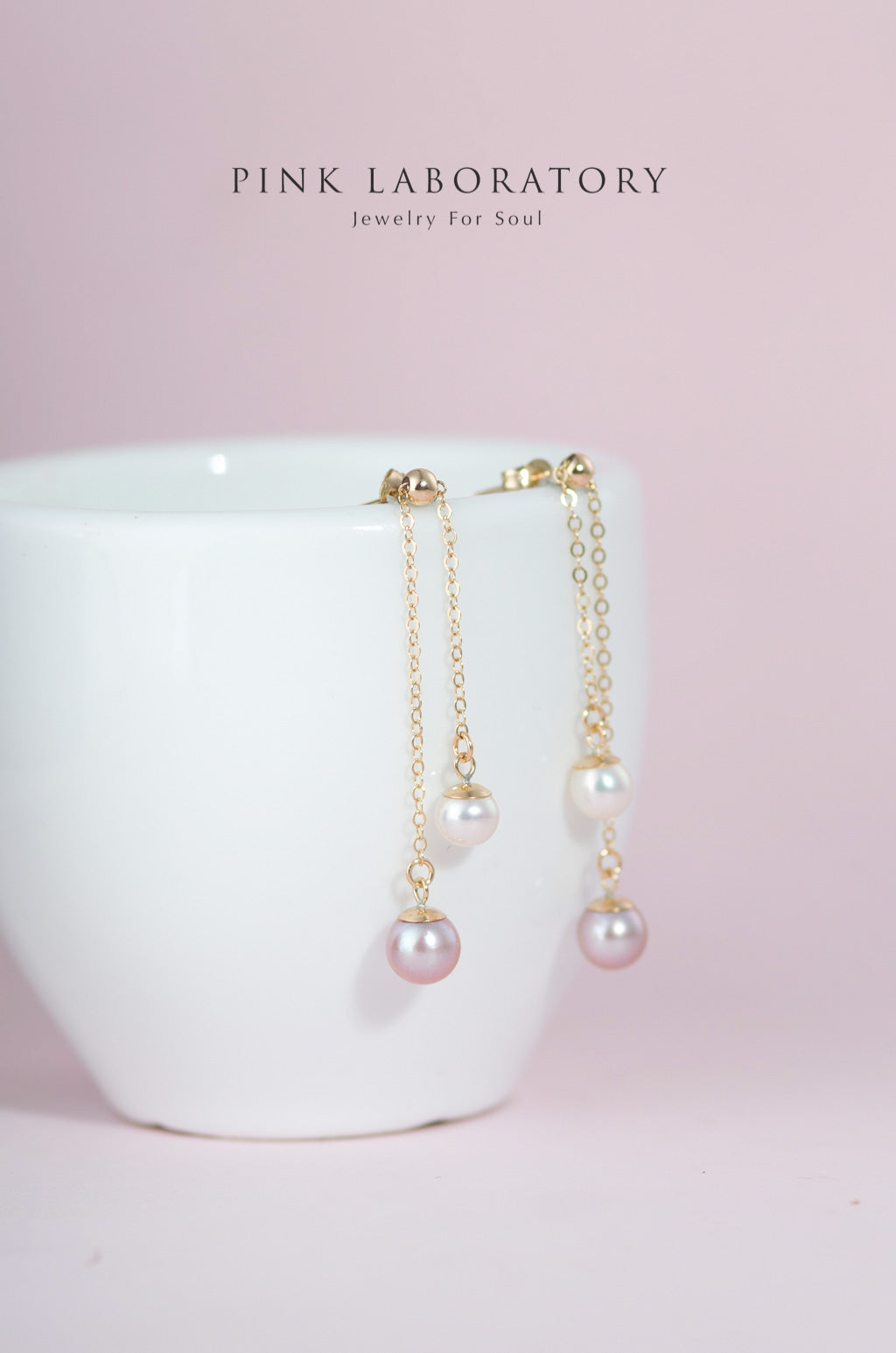 正圓天然淡水珍珠5.5mm黃銅鍍金配件圈耳環