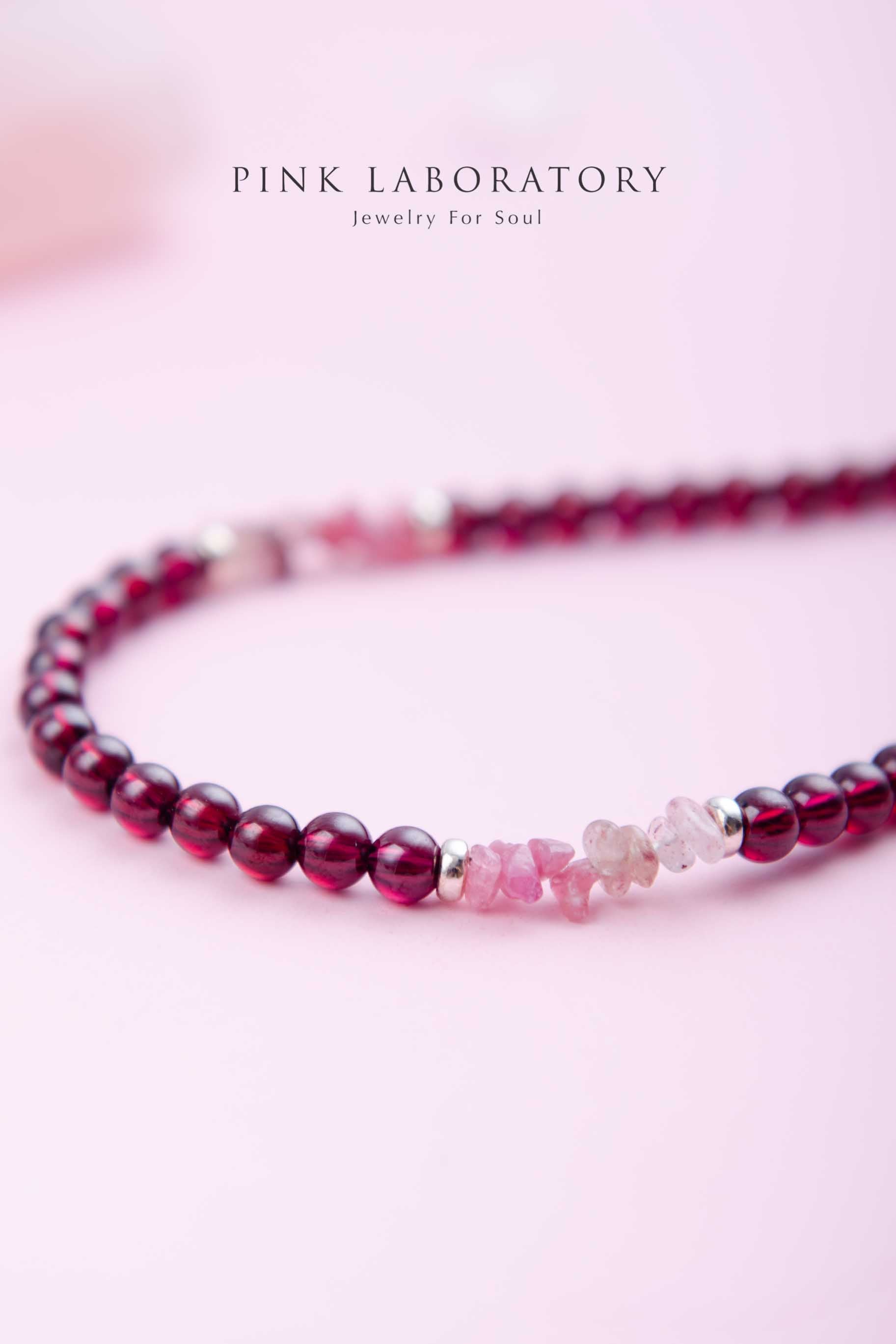 石榴石手鍊 | 碧璽 | 925純銀 | 多圈