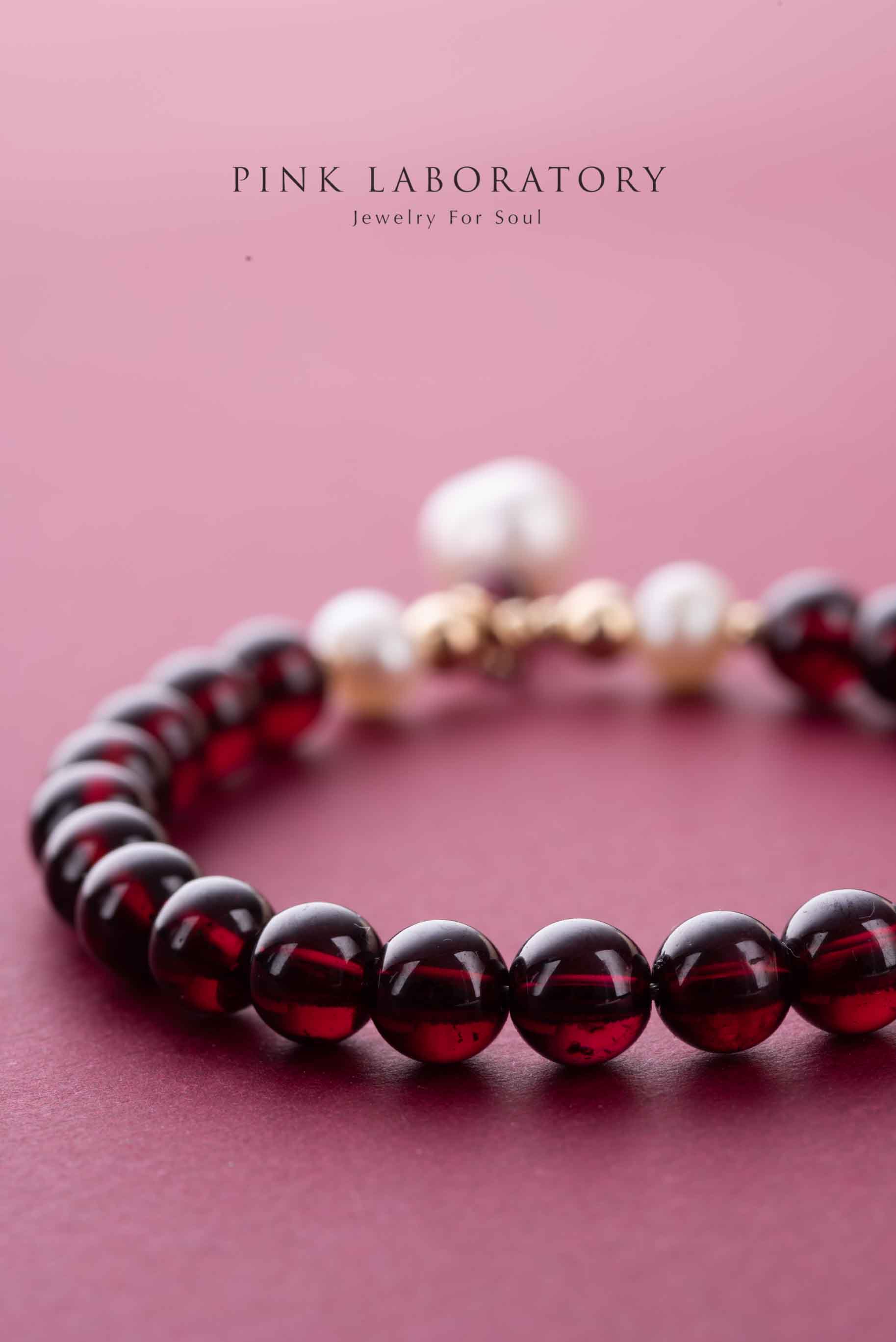 石榴石手鍊 | 珍珠 | 14K包金 |