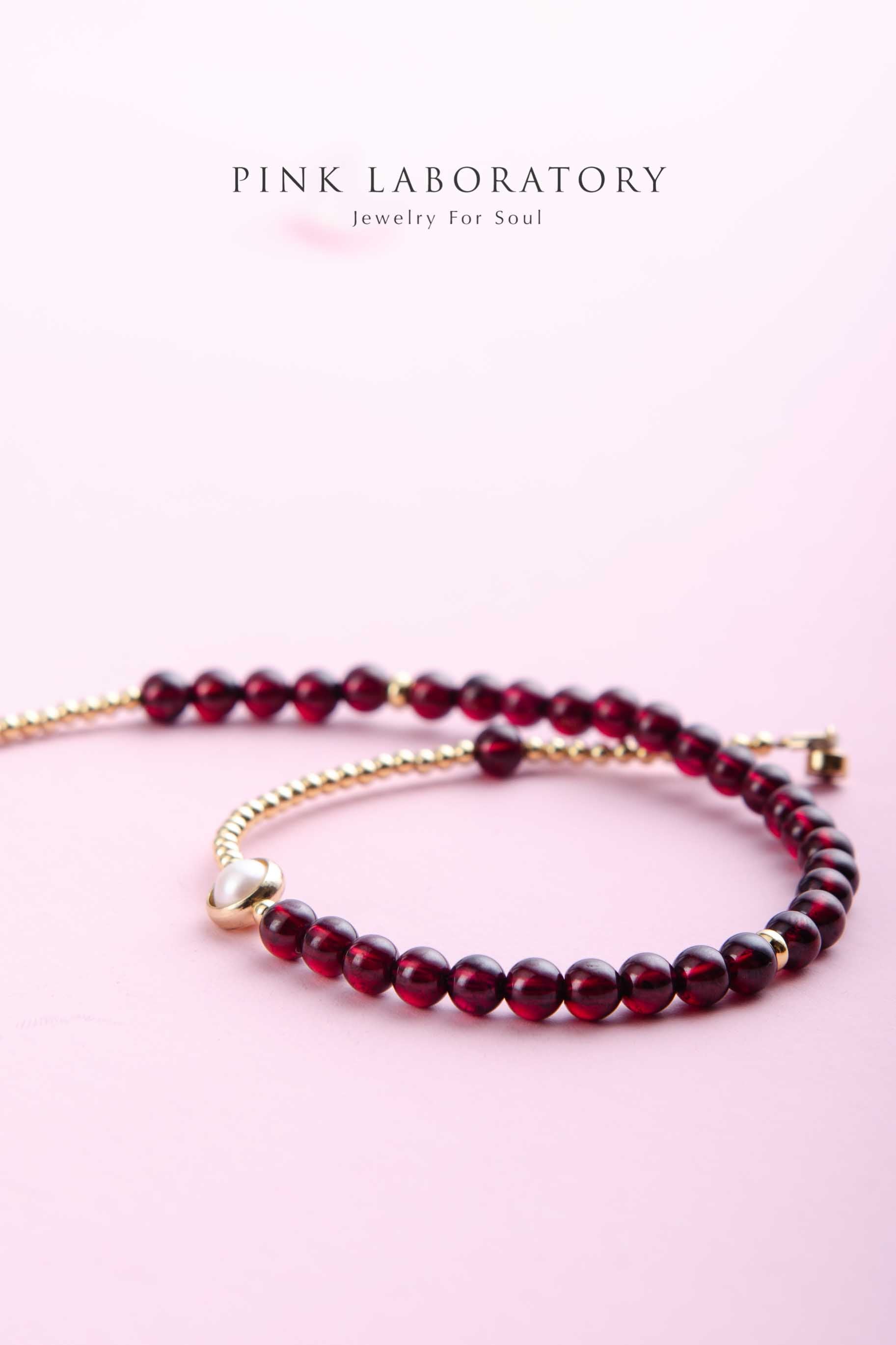 石榴石手鍊 | 珍珠 | 14kgf |