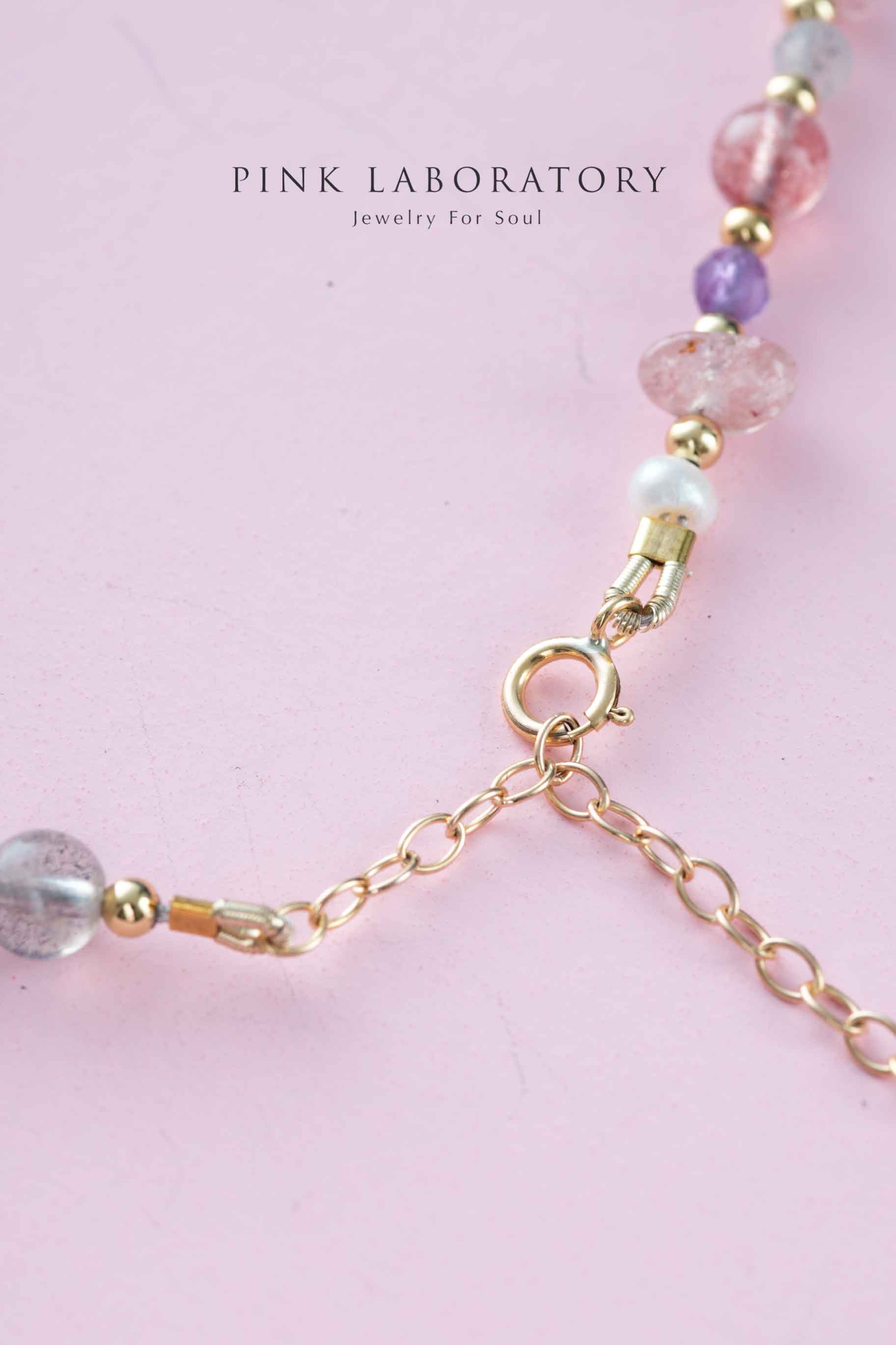 草莓晶手鍊 | 石榴石紫晶 | 多圈