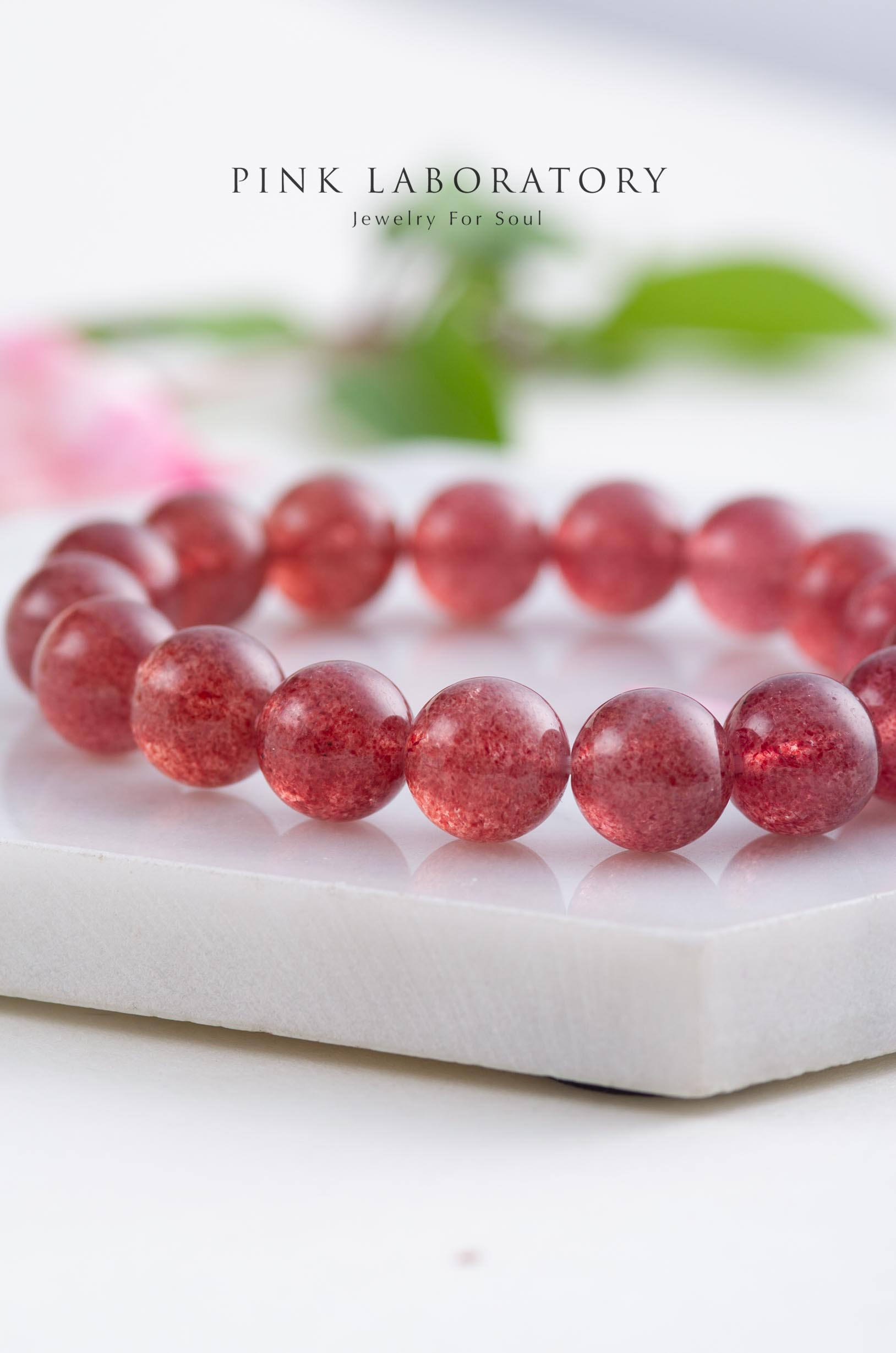 草莓晶手鍊 | 單圈 | 鴿血紅