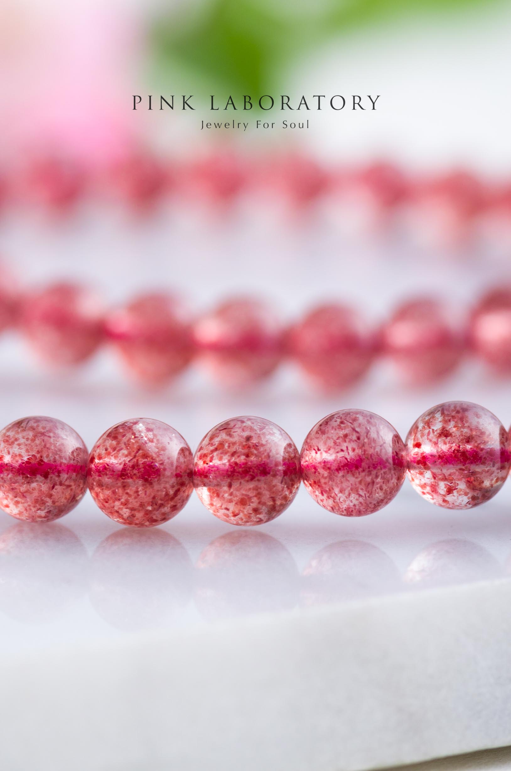 鴿血紅草莓晶6mm三圈手鍊 | 無配件